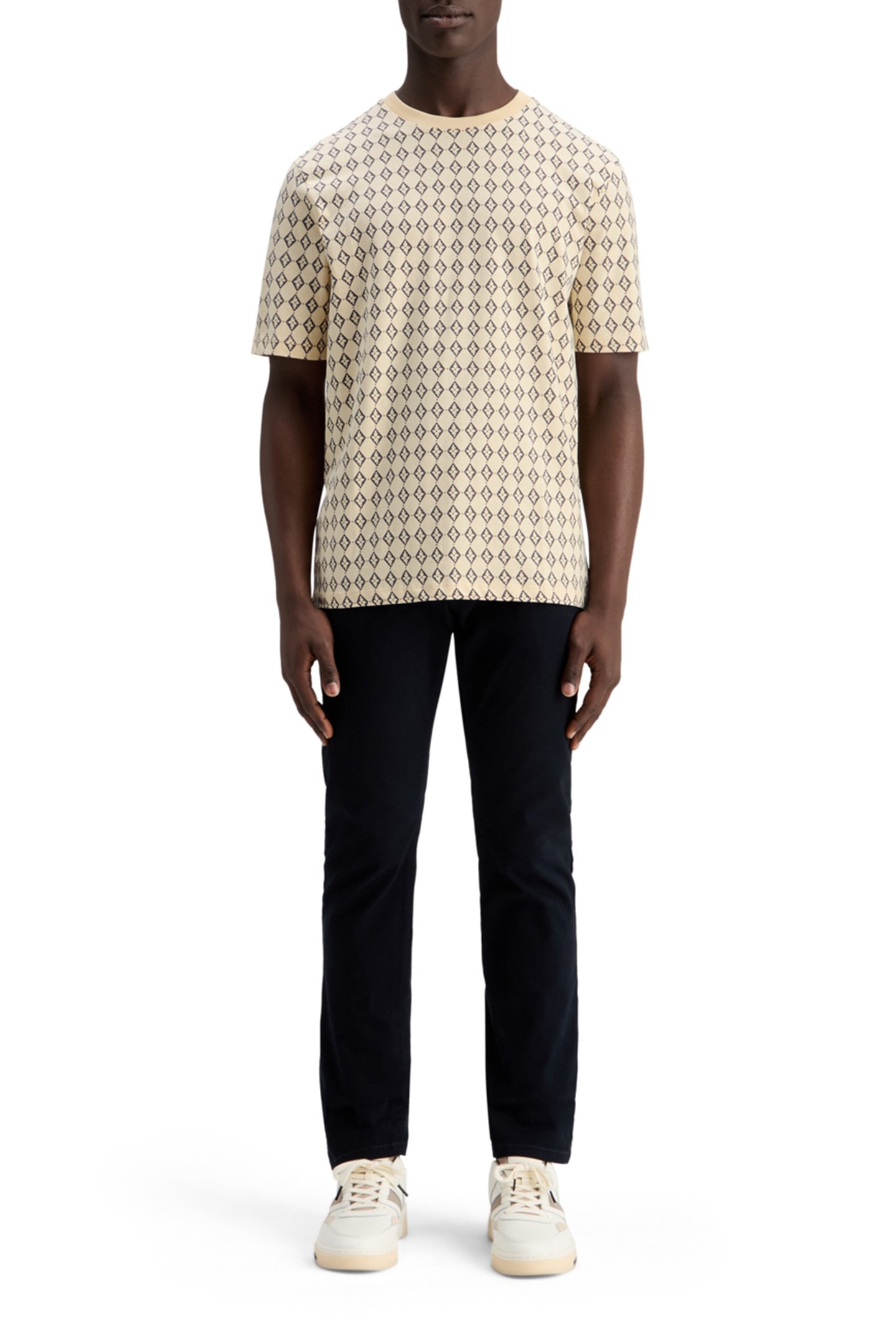 REGULAR FIT MINI ALL OVER PRINT T-SHIRT PARCHMENT GEO FLOWER 3