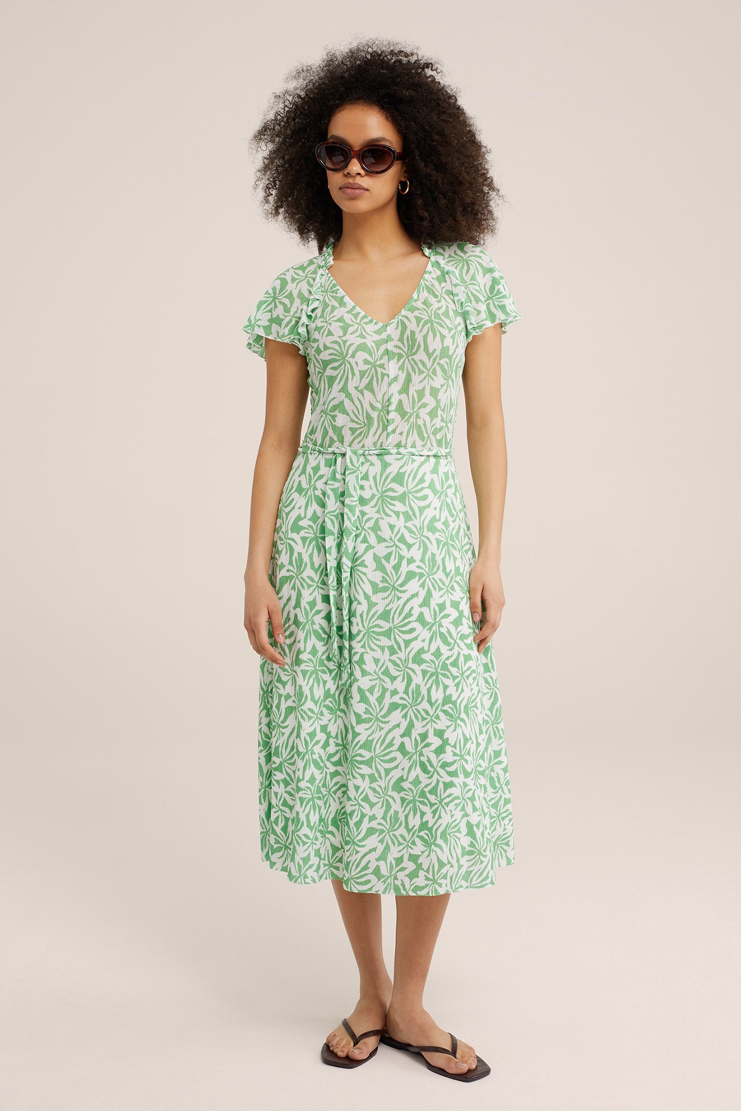 DRESS MIDI GREEN 1