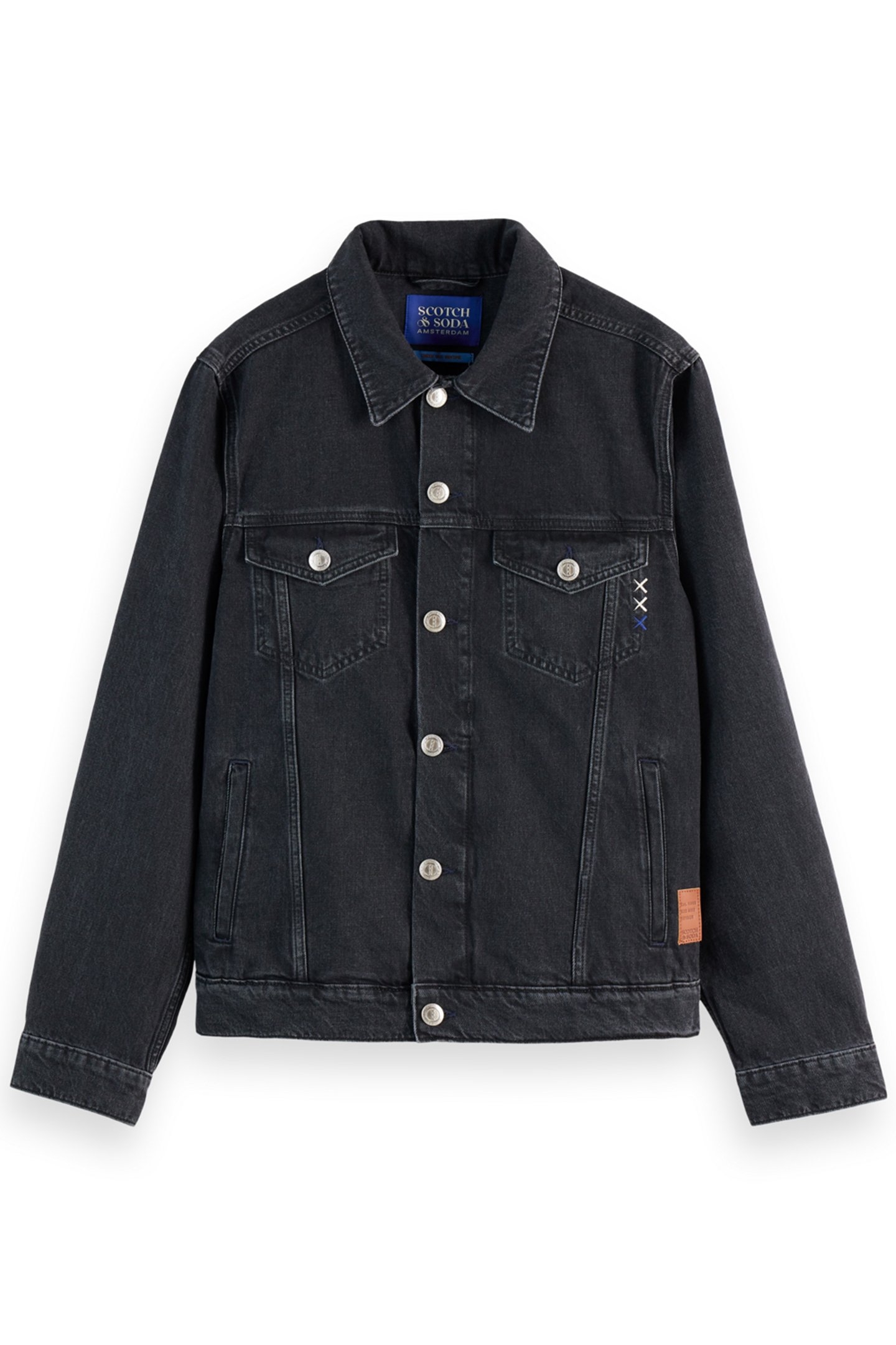 WASHED BLACK DENIM TRUCKER JACKET CITY BUZZ 4