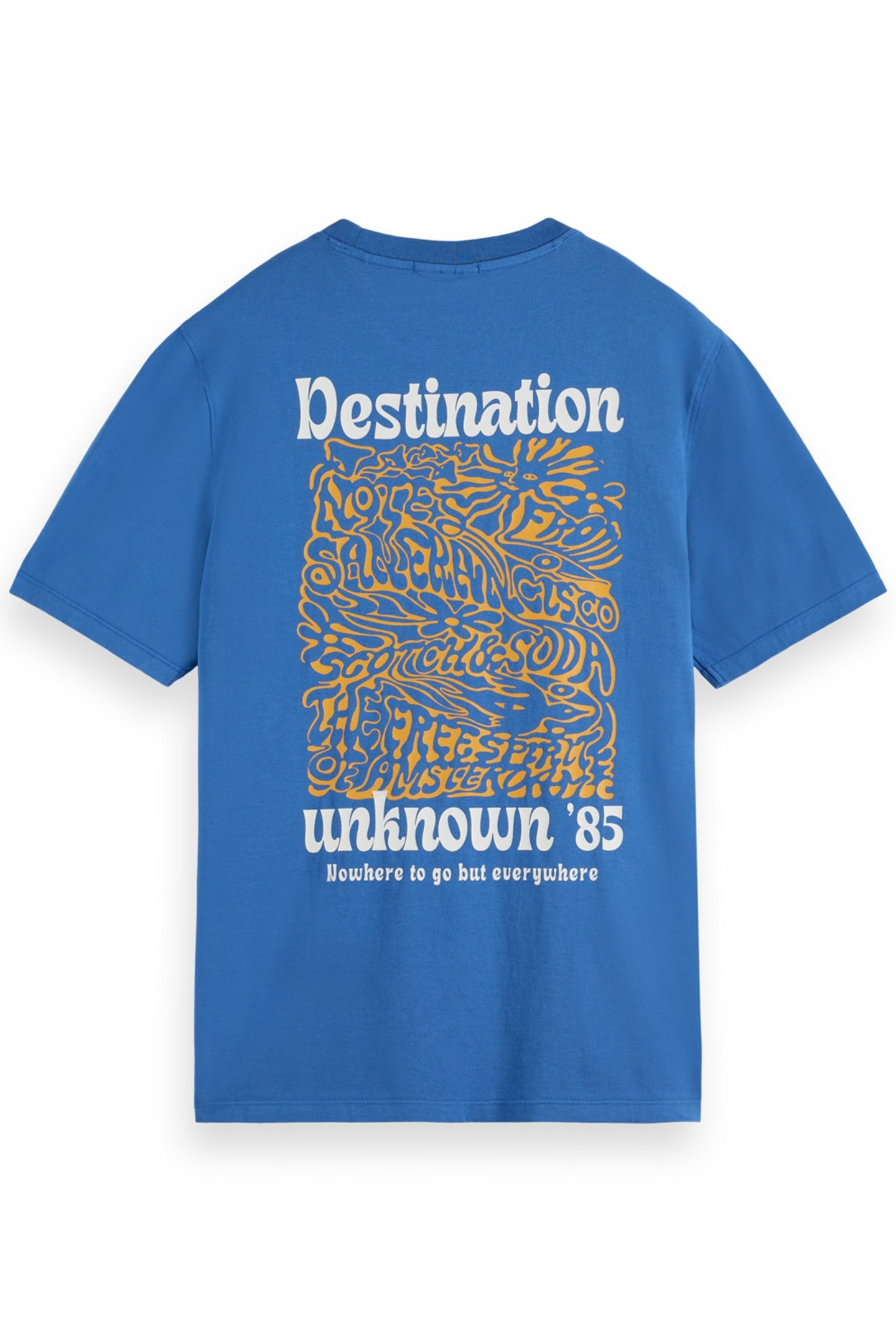 REGULAR FIT FRONT BACK ARTWORK T-SHIRT SMART BLUE 5