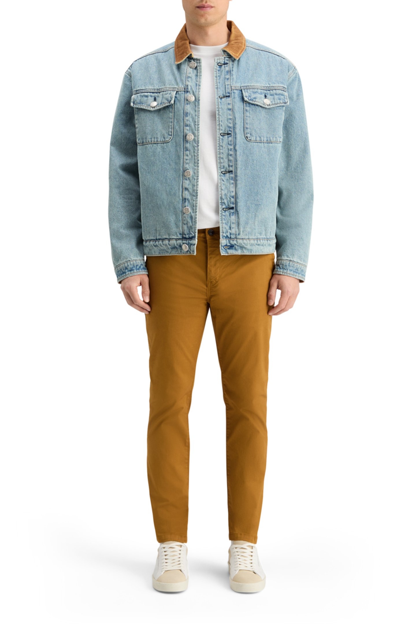 CORD COLLAR INDIGO TEDDY JACKET WASHED INDIGO 3