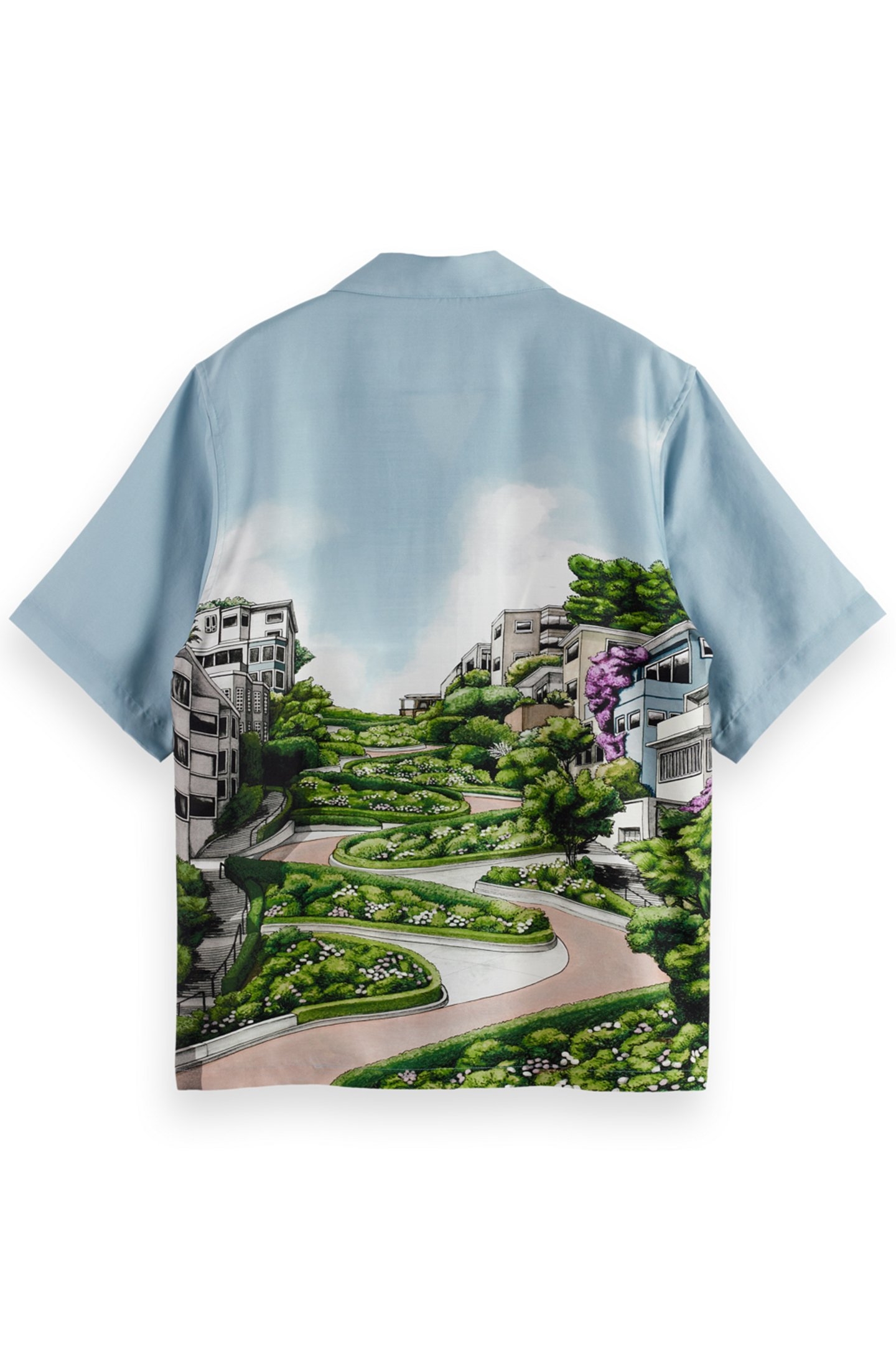 RELAXED FIT TENCEL AOP SHIRT SCENARY PRINT 5