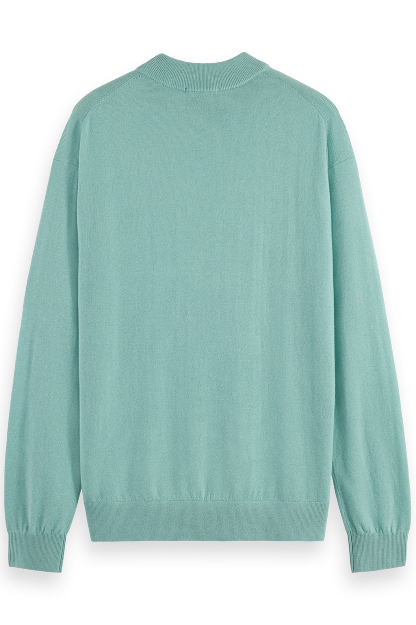 ESSENTIAL DROPPED SHOULDER MOCK NECK SWEATER PACIFIC BLUE 2