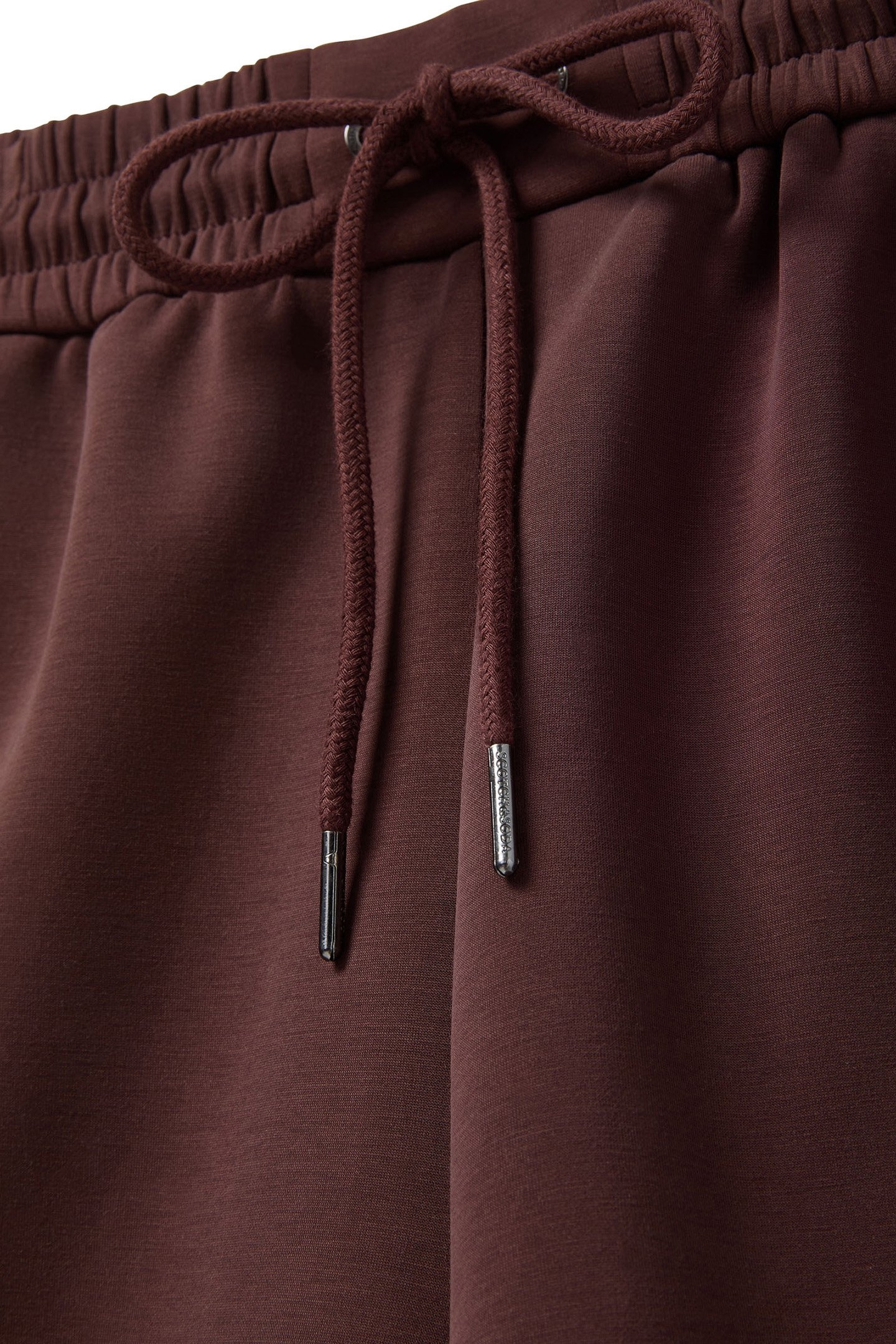 CURVED HEM DRAWSTRING SHORTS PUCE 3