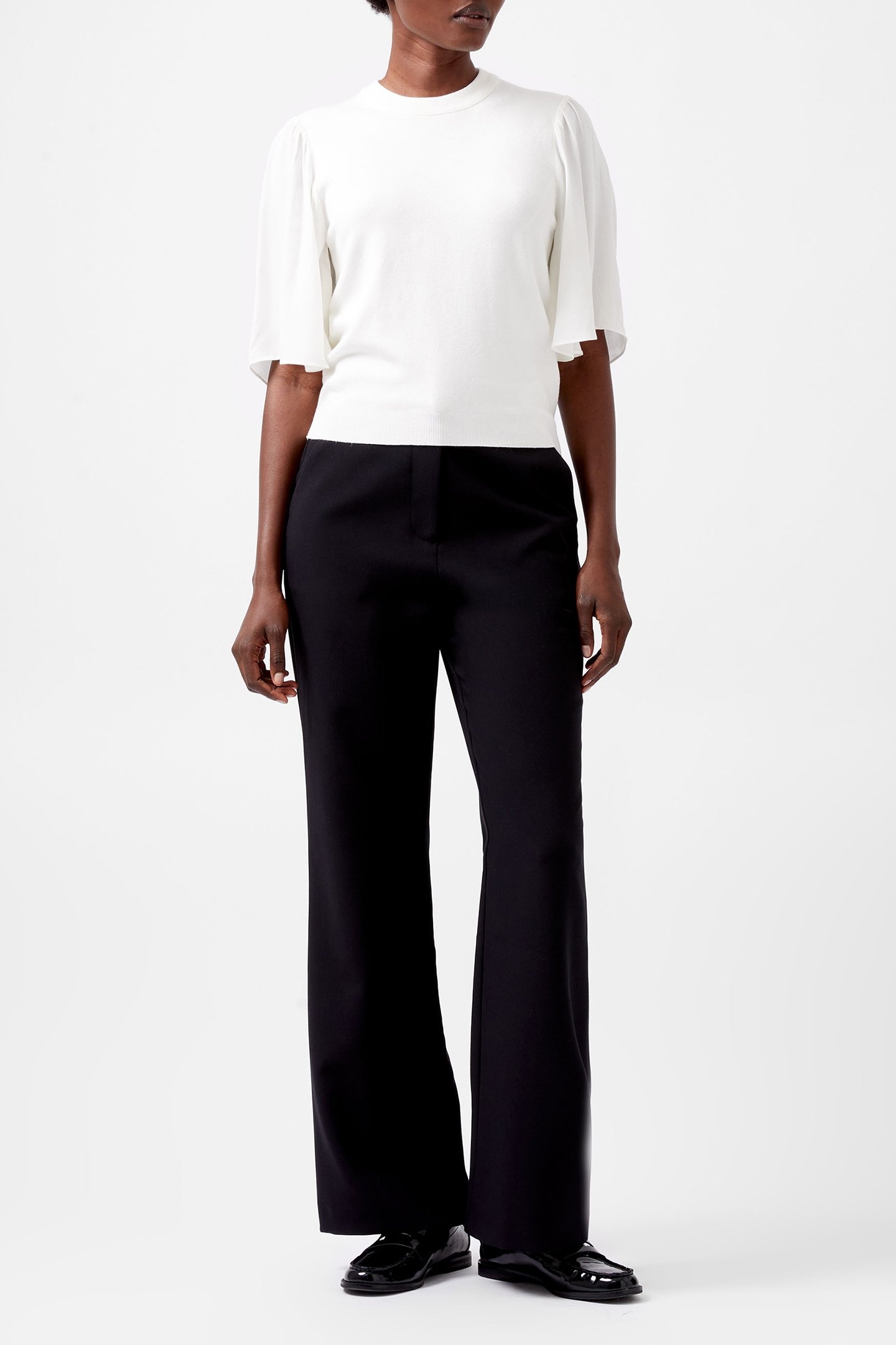 KRISTA KNITS FLARED SLV JUMPER MARINE 1