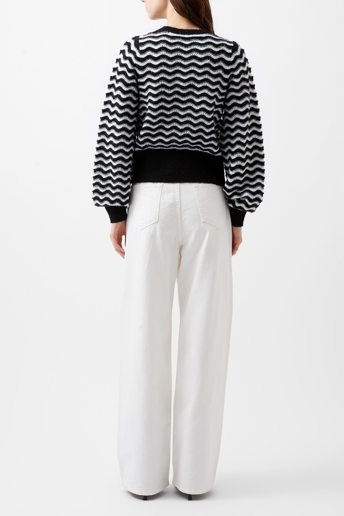 NATASHA SCALLOP JUMPER MOONLESS NIGHT/C CRM 3