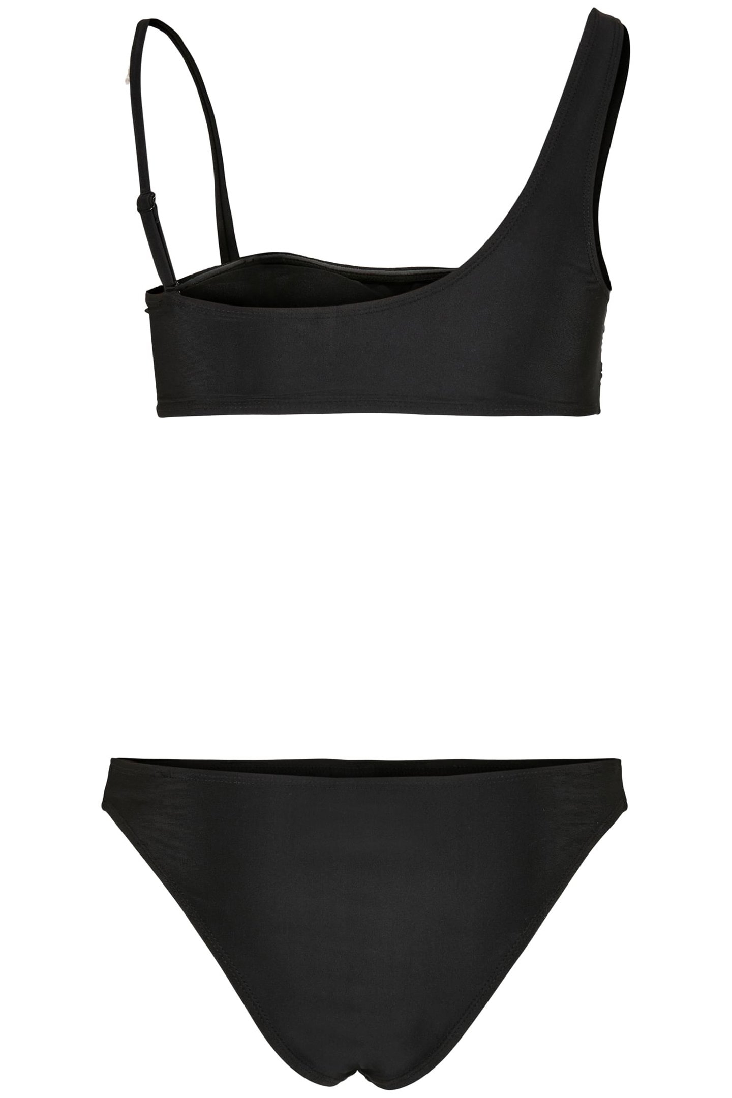 LADIES RECYCLED ASYMMETRIC TANK TOP BIKINI  BLACK 2