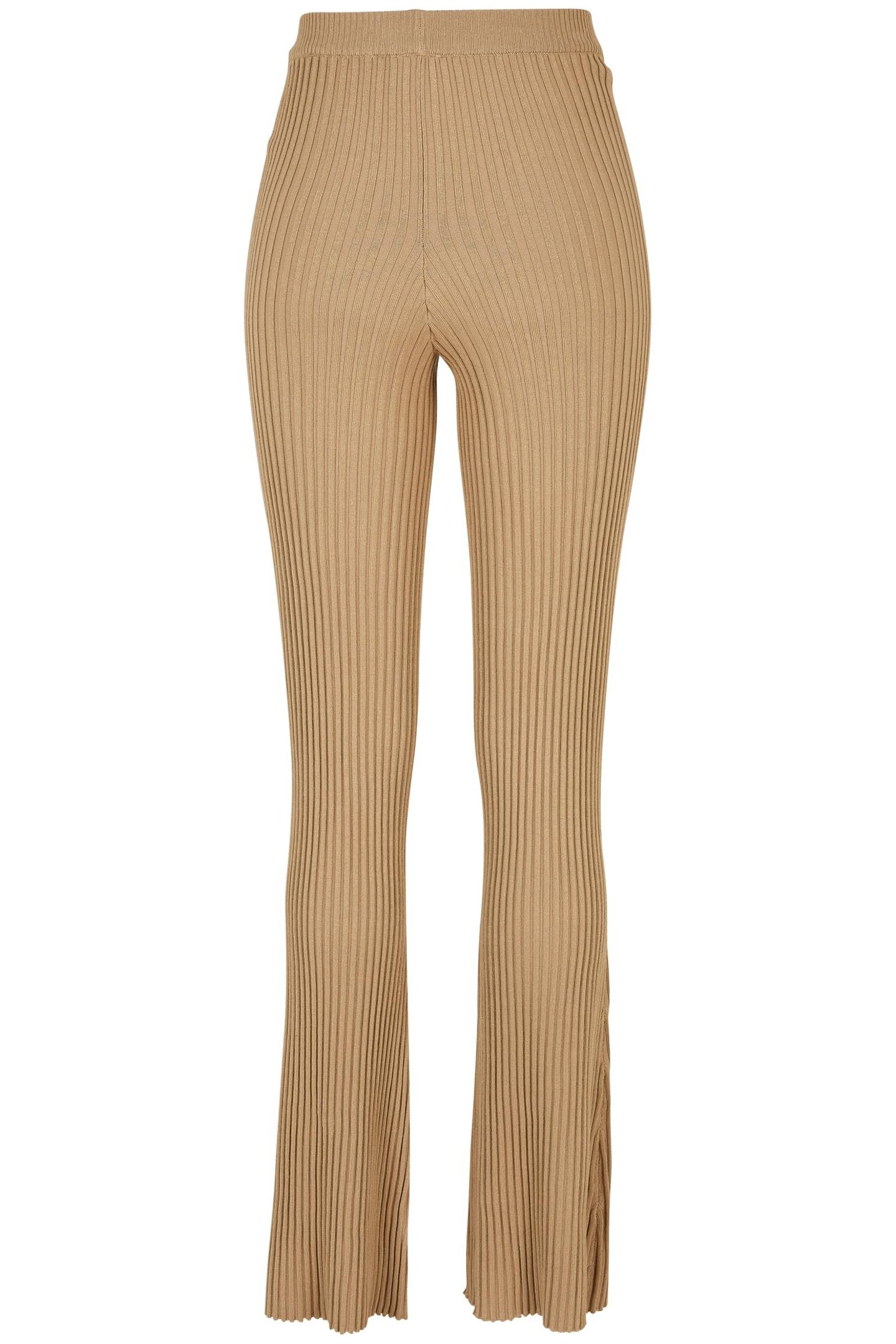LADIES FLARED RIB KNIT LEGGINGS UNIONBEIGE 2