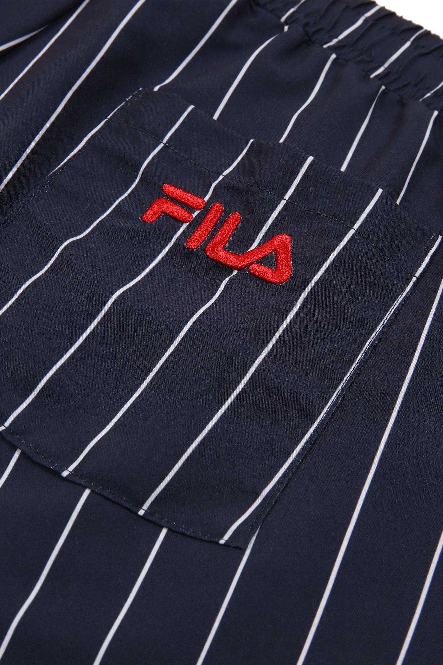 SCOGLITTI AOP BEACH SHORTS BLACK IRIS/BRIGHT WHITE STRIPED 7