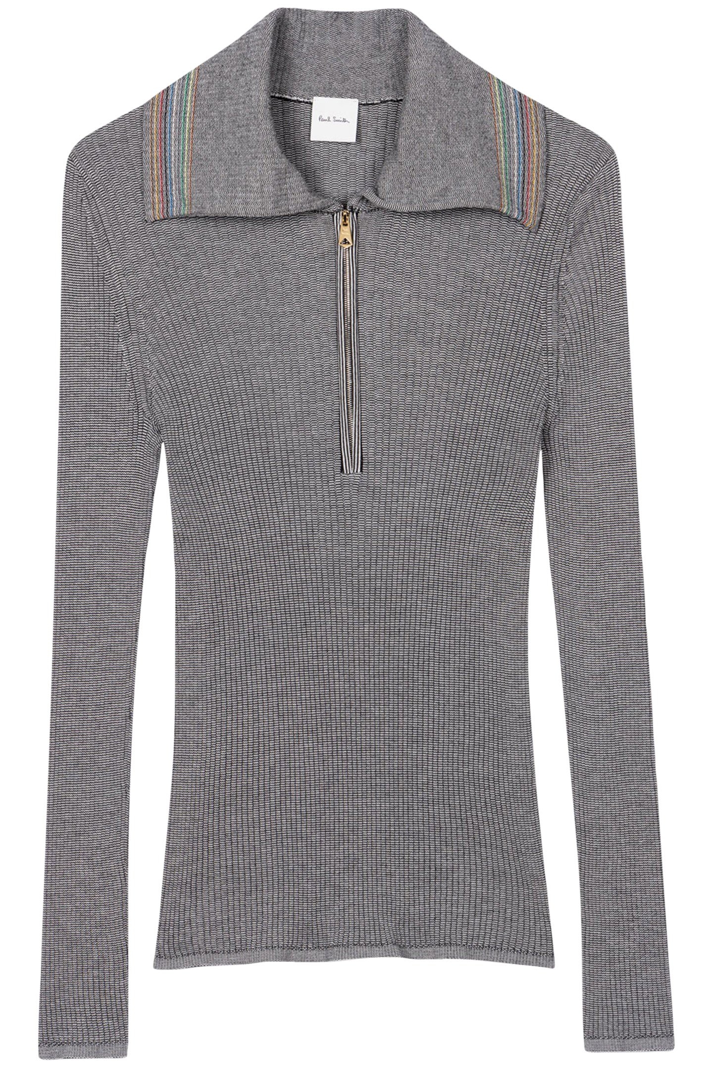 KNITTED SWEATER ZIP NECK BLACK 4