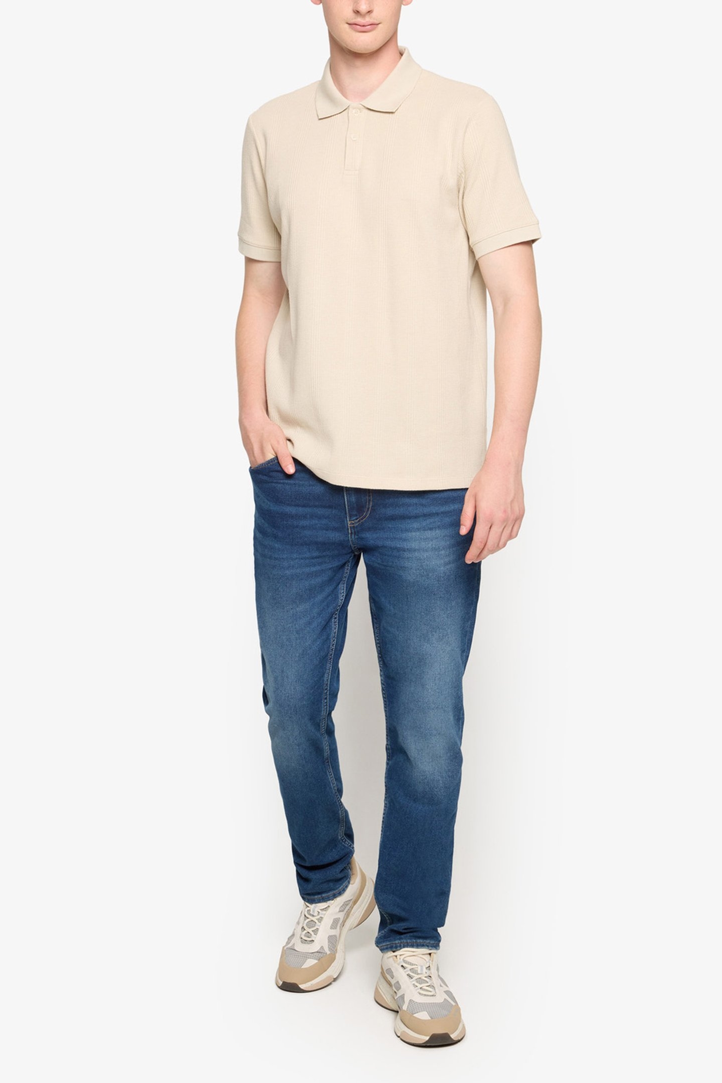 OLAUSI STRUCTURED POLO SAFARI SAND 3