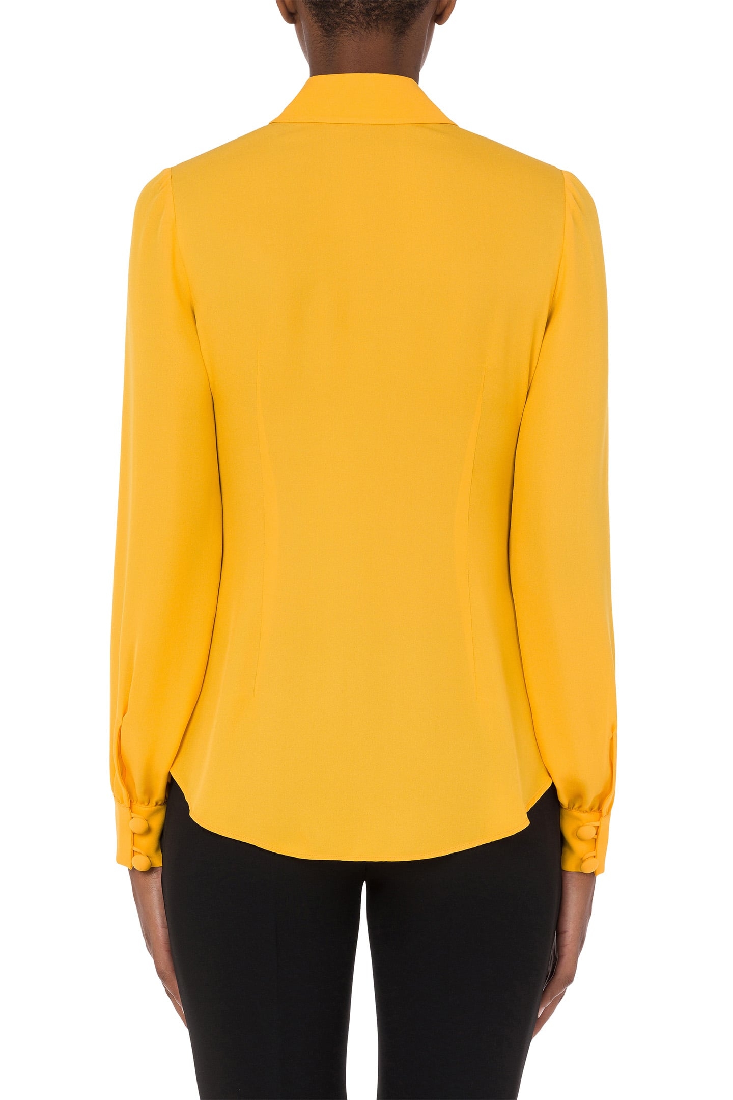 SILK CHARMEUSE SHIRT 60'S YELLOW 2