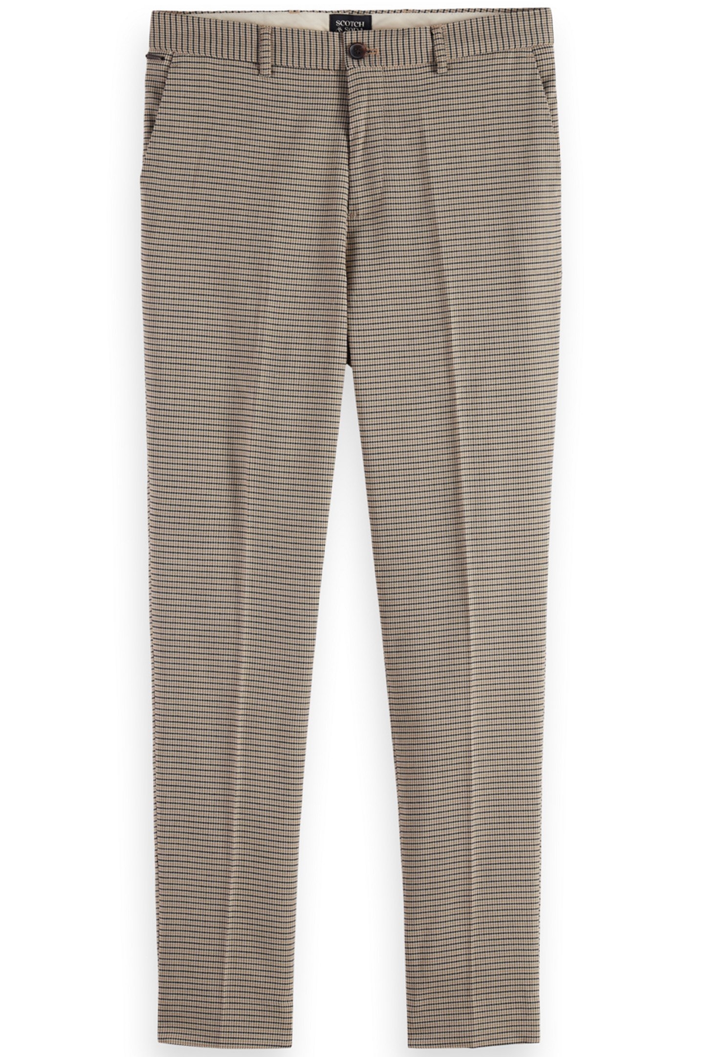 IRVING - CLASSIC YARN-DYED CHINO ANTRA OFFWHITE MINI CHECK 1