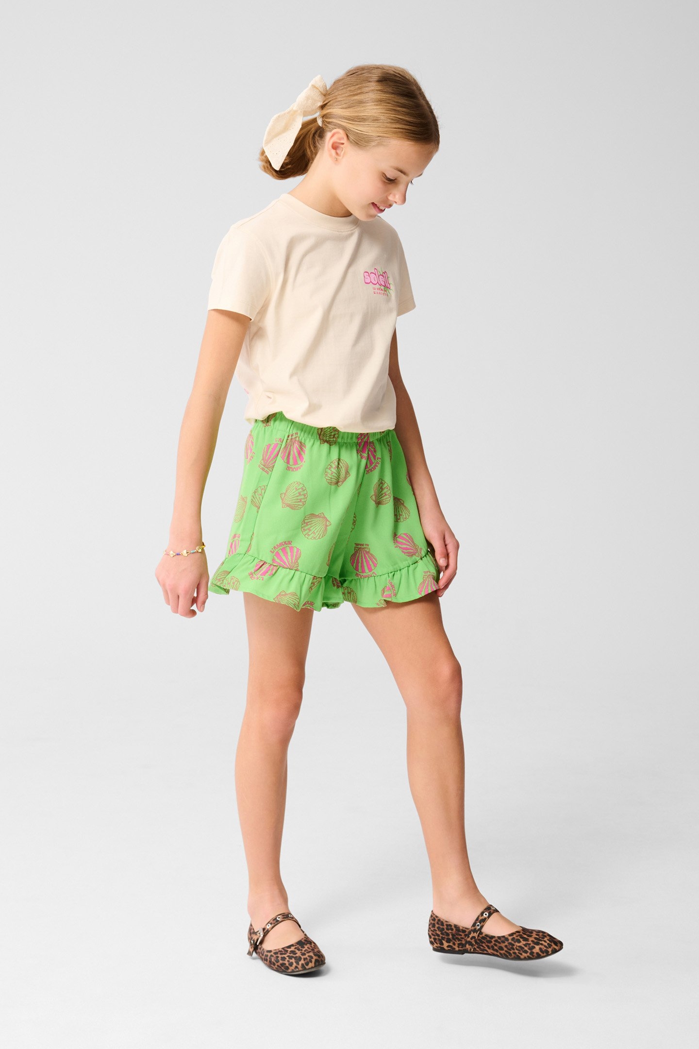 GAM-SBSHELL GREEN RUFFLE SHORT GREEN 1