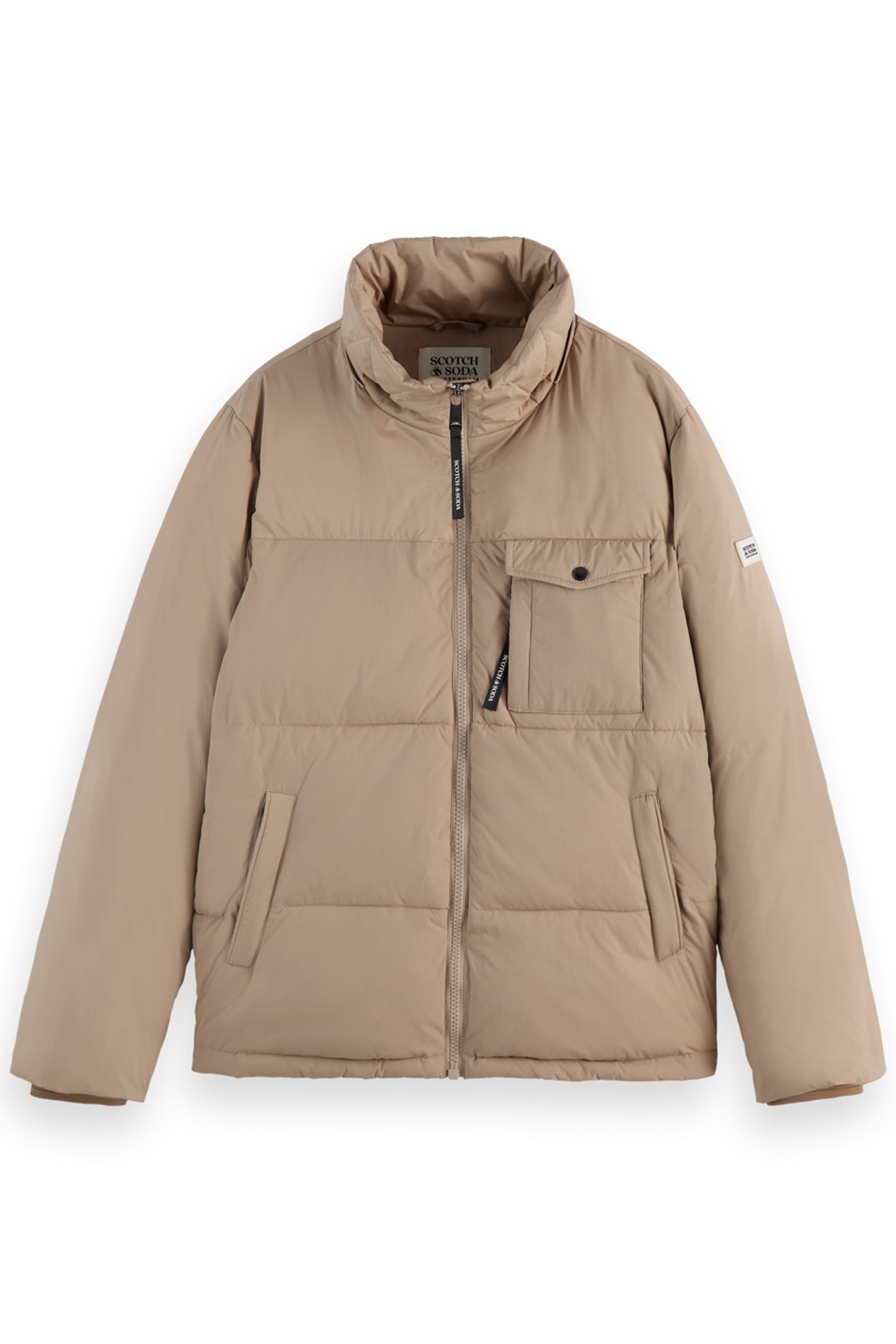 HOODED PUFFER JACKET MOCHA 6