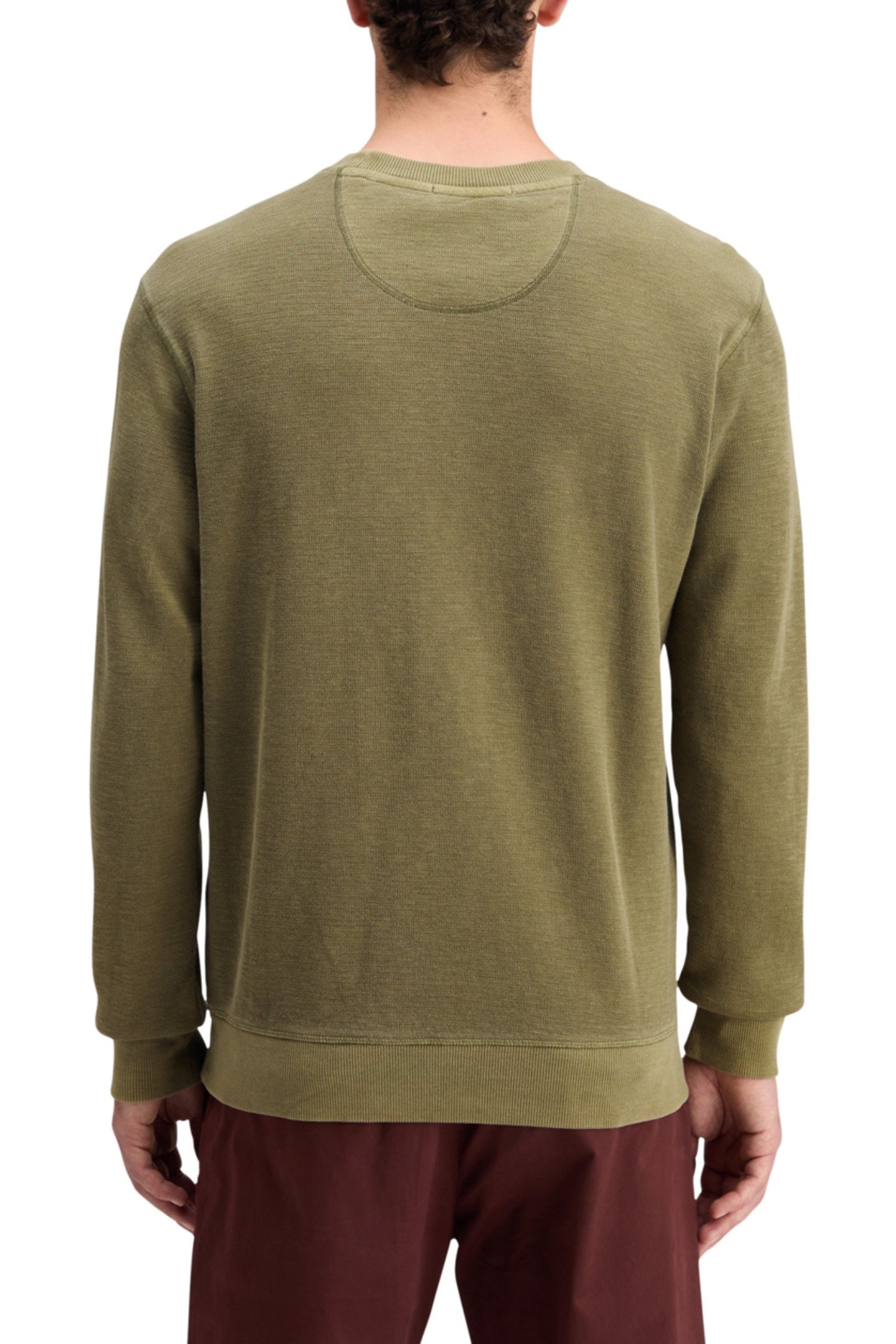 GARMENT DYED STRUCTURED SWEATSHIRT MOSS GREEN 2