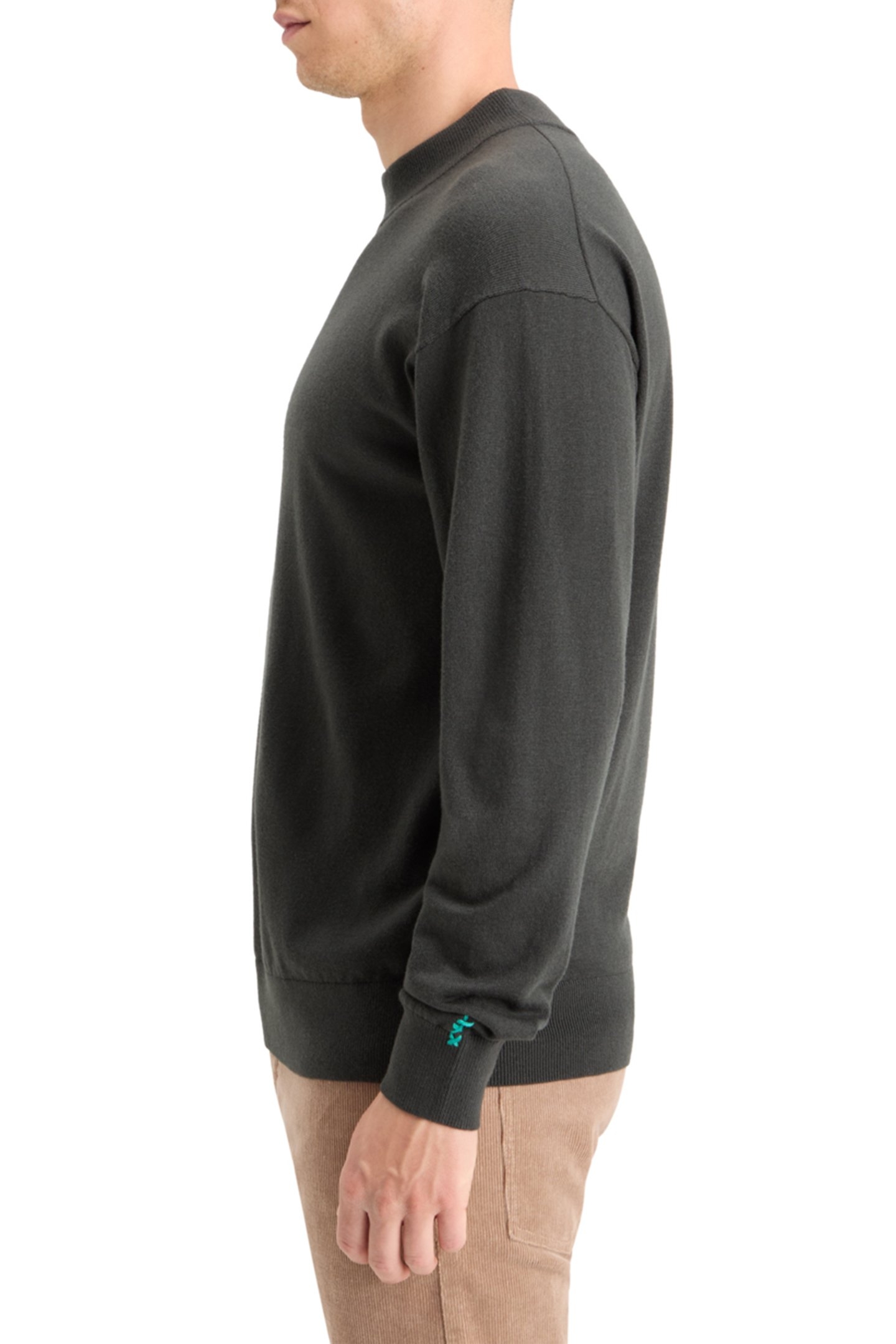 ESSENTIAL DROPPED SHOULDER MOCK NECK SWEATER VINYL 6