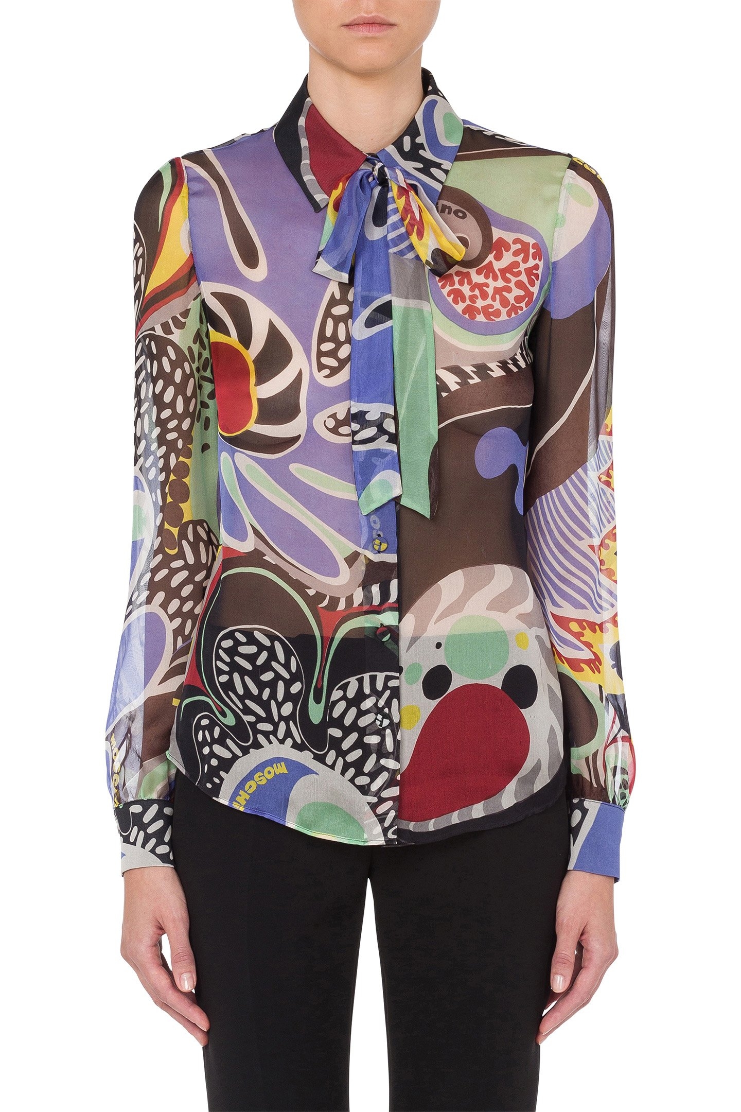 CHIFFON PSYCHEDELIC PRINT SHIRT MULTICOLOUR 1