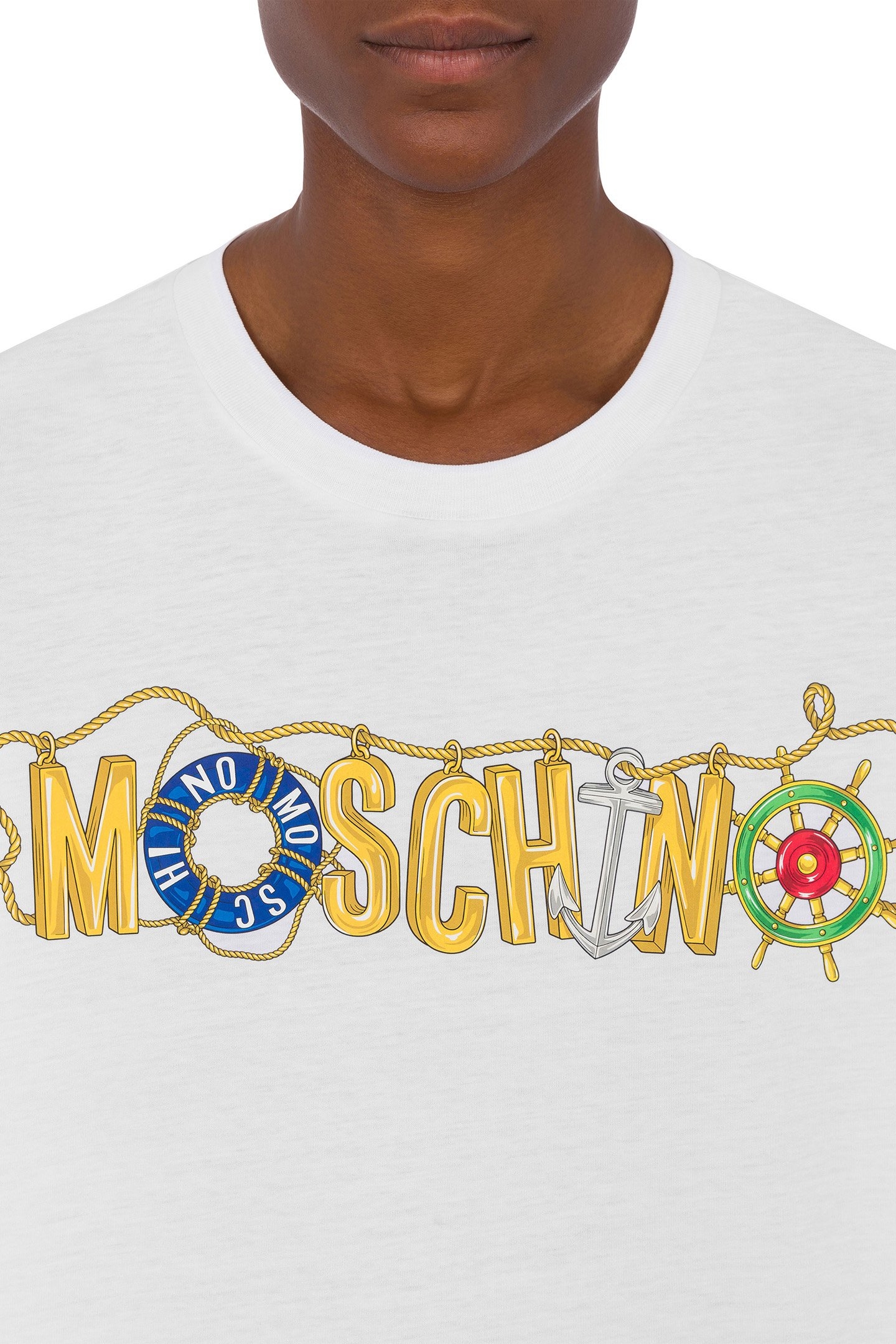 NAUTICAL LOGO ORGANIC JERSEY T-SHIRT WHITE 4