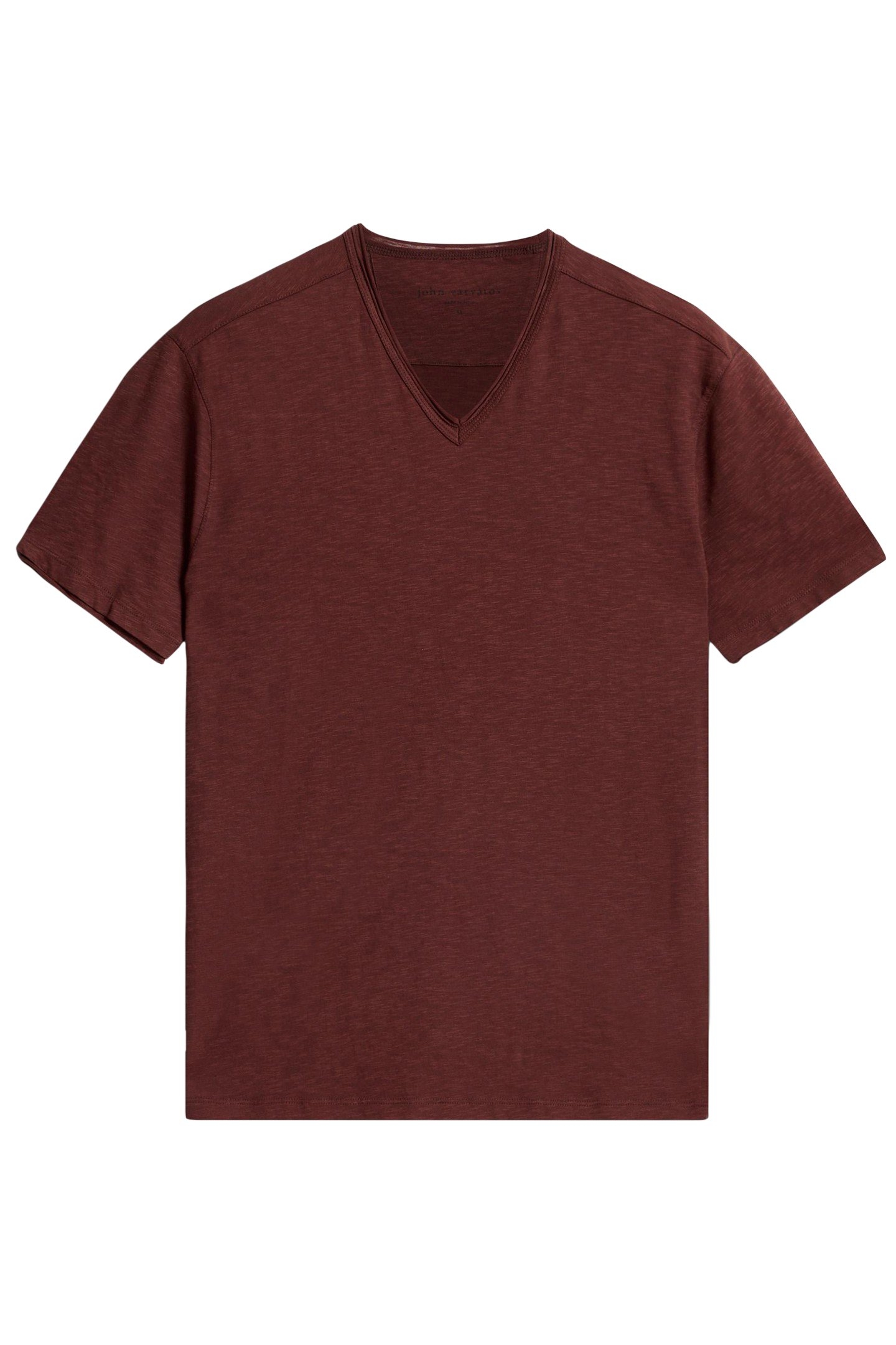 MILES SLUB V-NECK WITH CUT RAW EDGE PRUCE 2