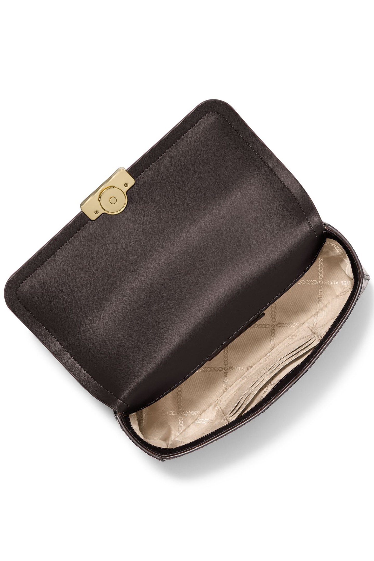 CHAIN STRAP CROC SHOULDER BAG  IN CHOCOLATE BROWN 3