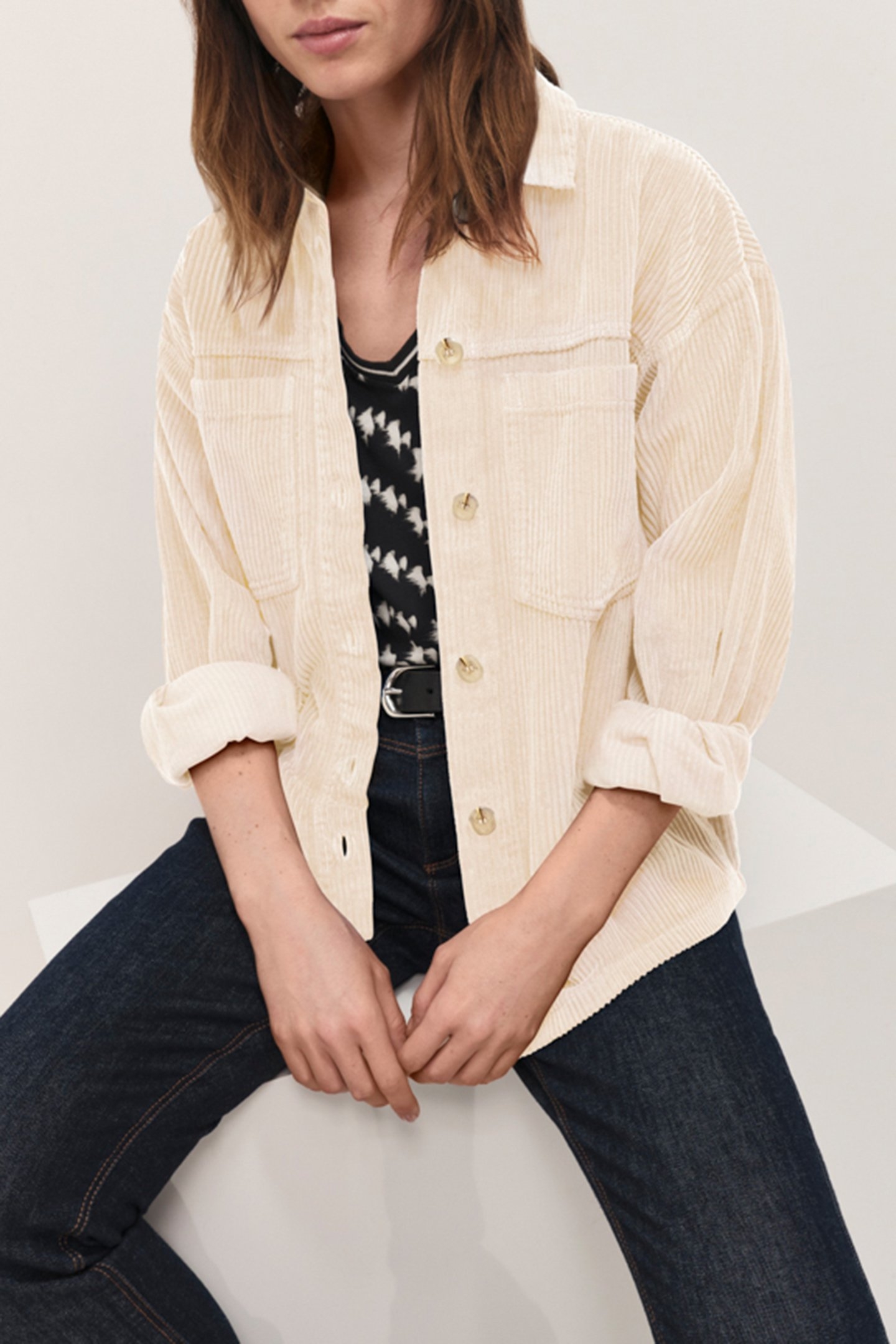 CESAR - IVORY CORDUROY SHIRT 1