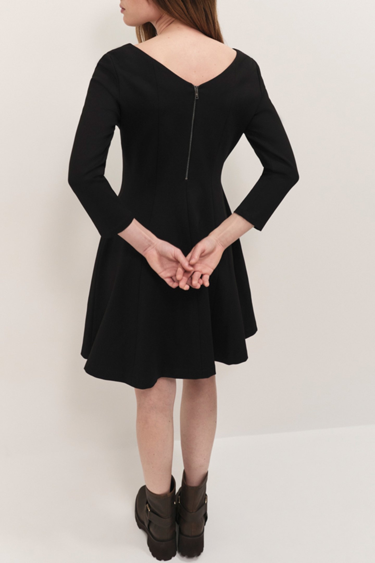 RYM - BLACK SKATER DRESS MILANO KNIT 3