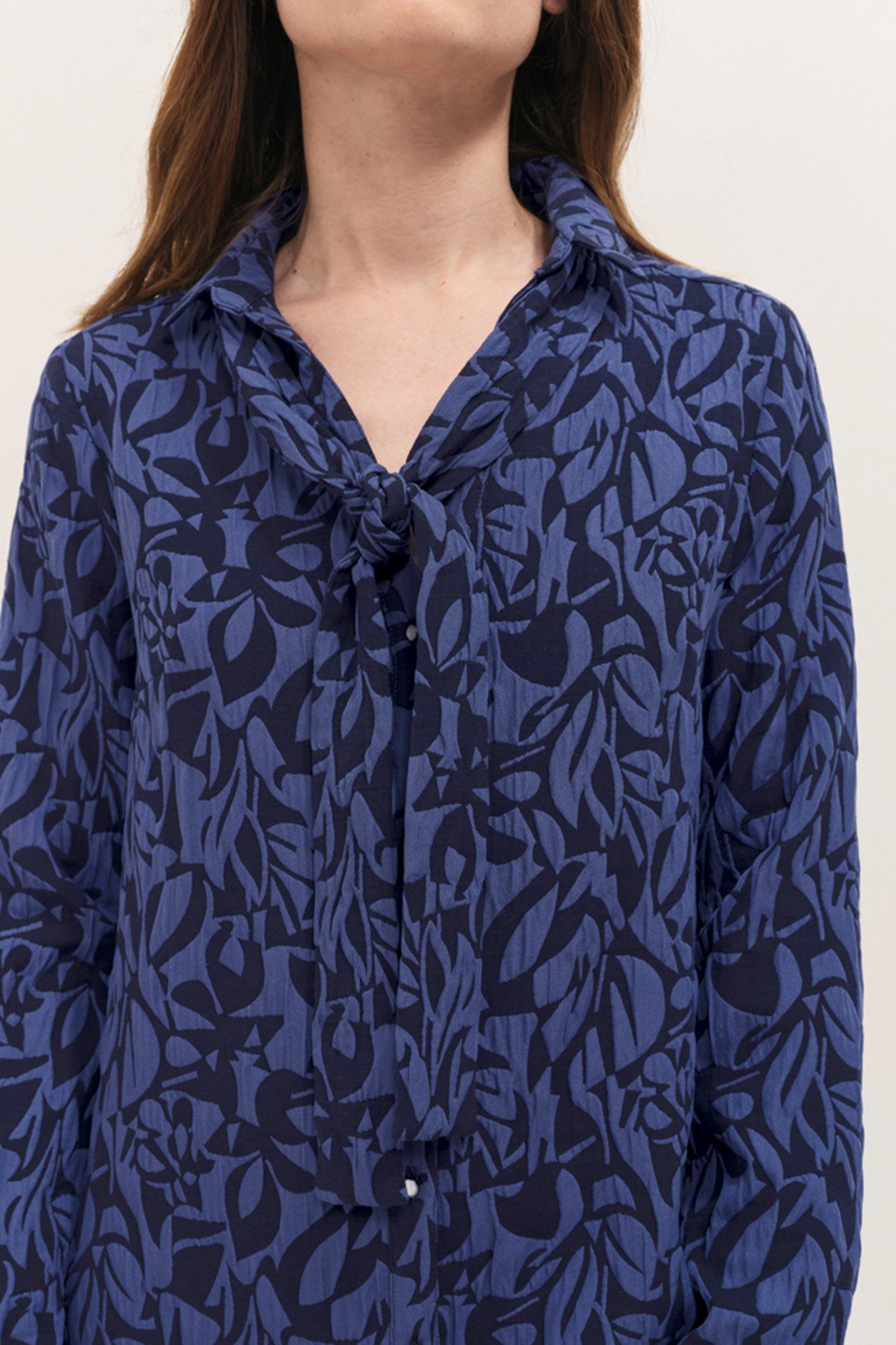 REALLY - MOONLIGHT JACQUARD SHIRT DRESS WITH FLORAL ARABESQU 4