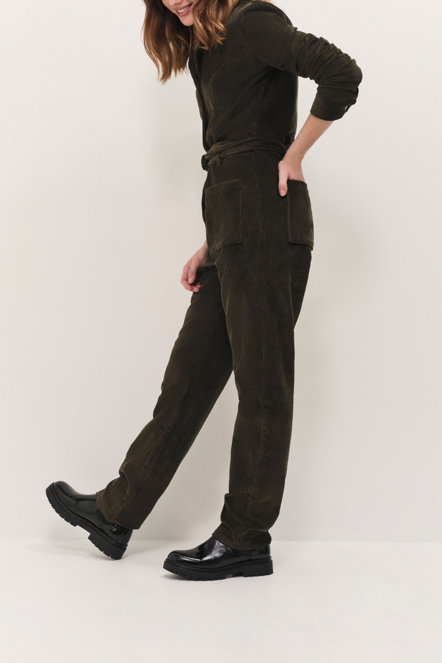 RONIN - LONG KHAKI CORDUROY JUMPSUIT 3