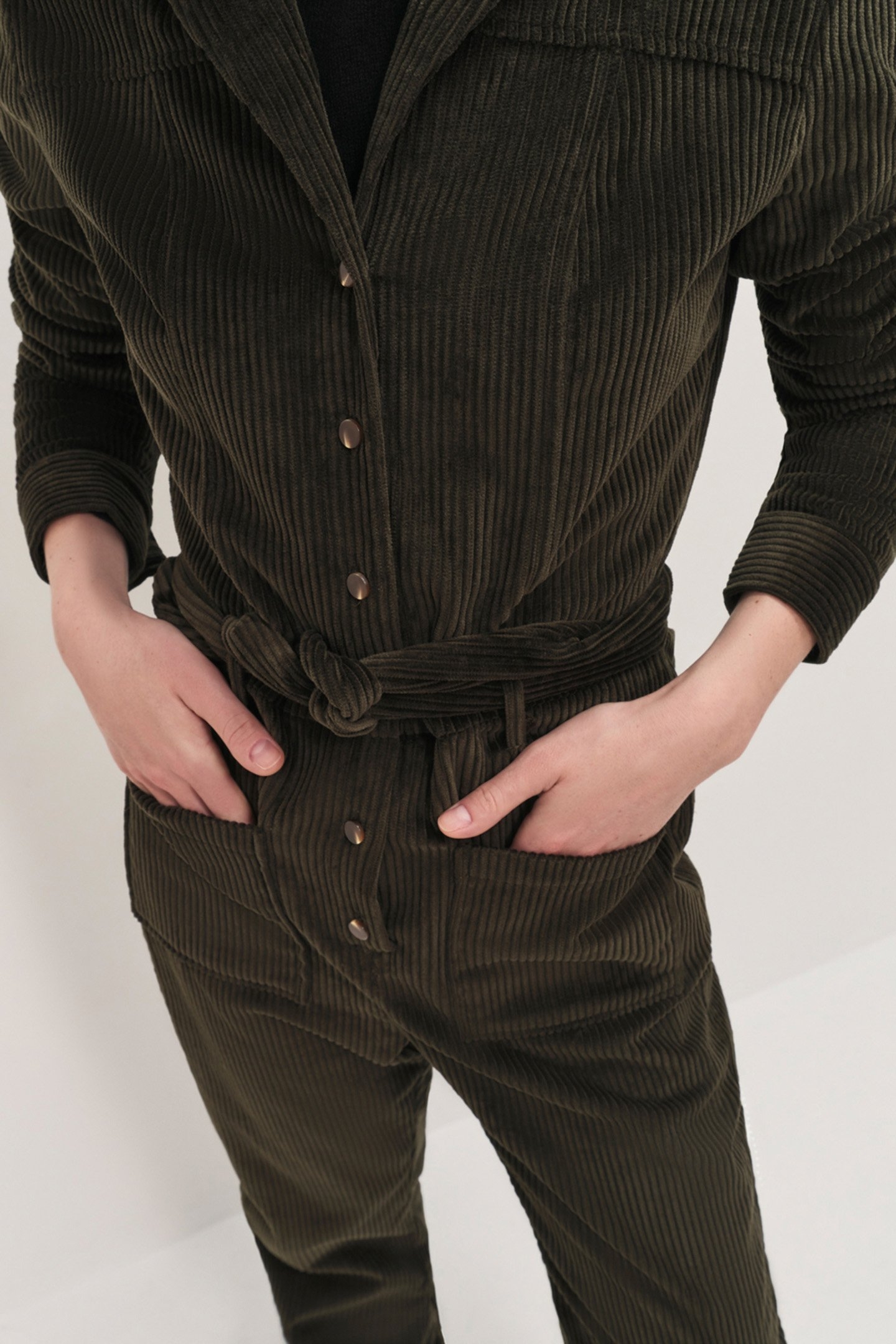 RONIN - LONG KHAKI CORDUROY JUMPSUIT 6