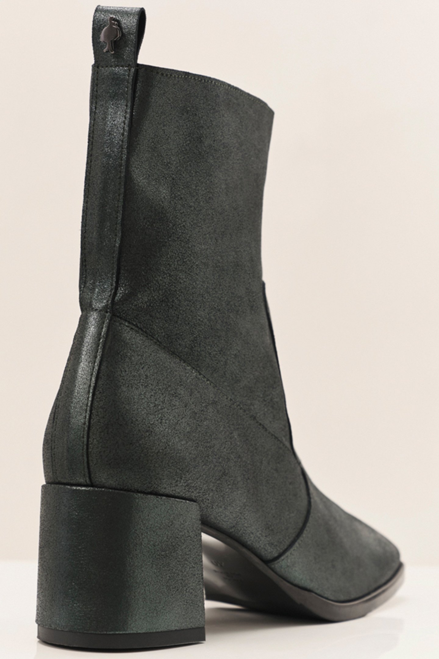 O.HELEN - SYCAMORE HEEL BOOTS IN IRIDESCENT SUEDE LEATHER 2