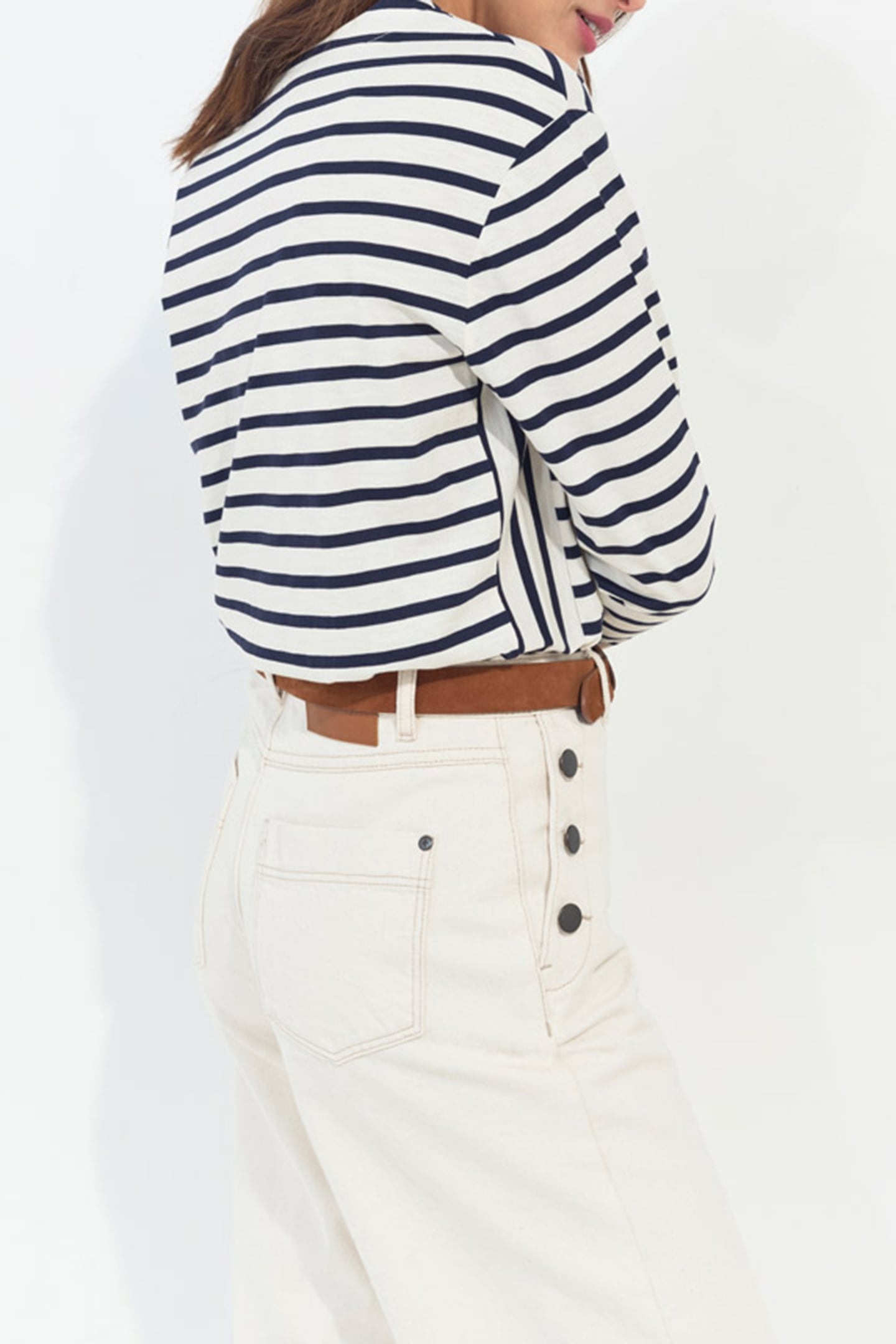 MARA - SAILOR'S T-SHIRT IN ORGANIC COTTON WITH SEQUINED VISU 4