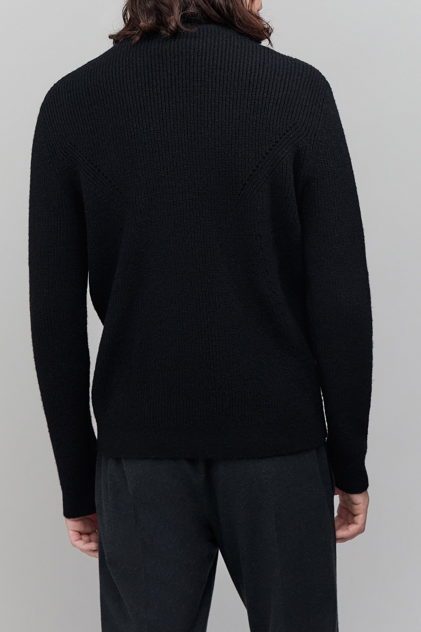 BLACK TURTLENECK KNIT JUMPER 2