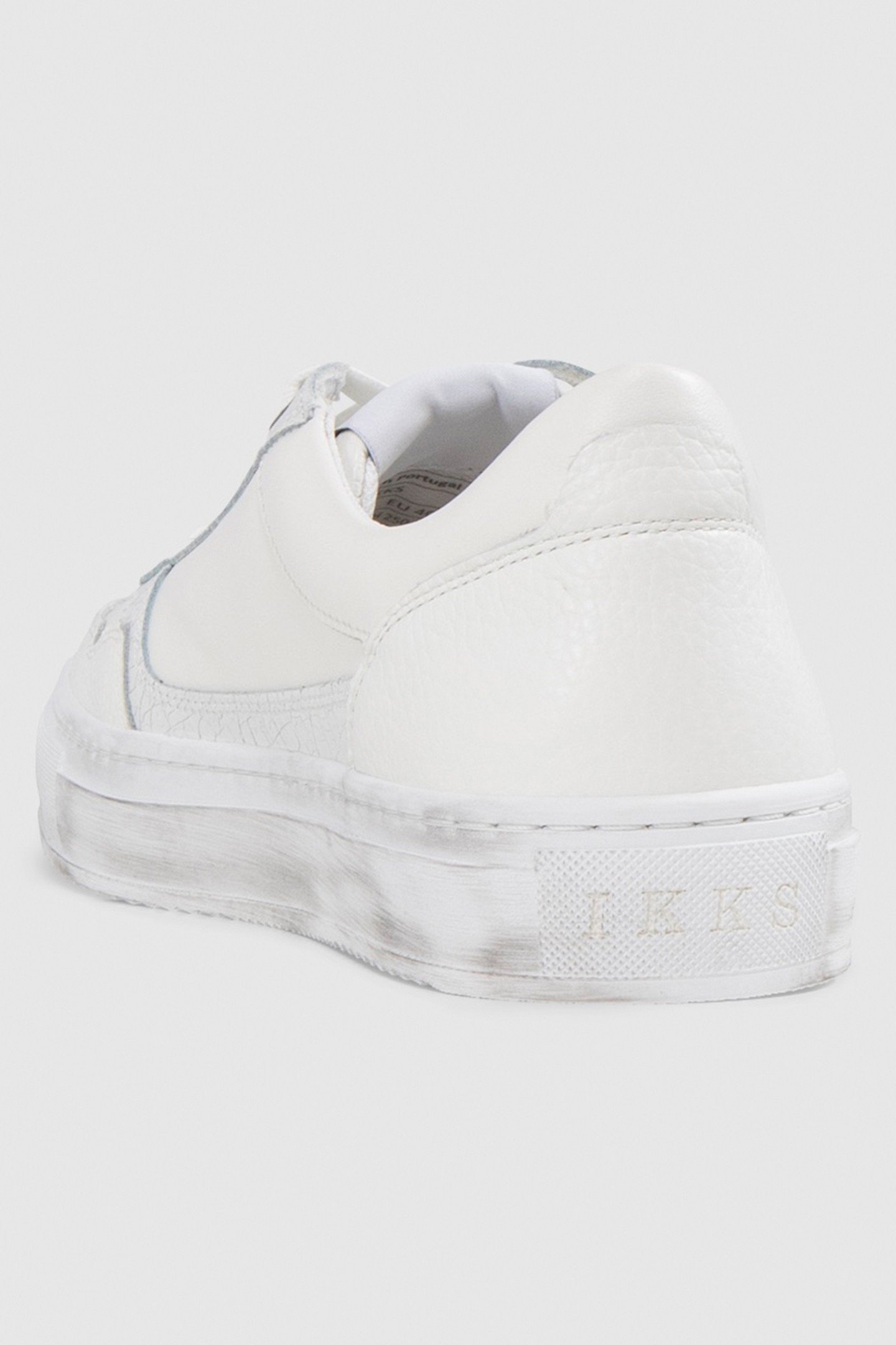 WOMEN’S WHITE LEATHER K STUDDED TRAINERS 5