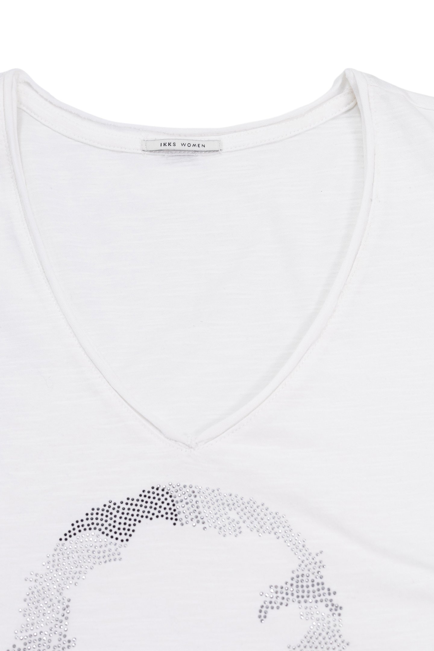 WHITE ORGANIC COTTON SKULL AND CROSSBONES T-SHIRT 6