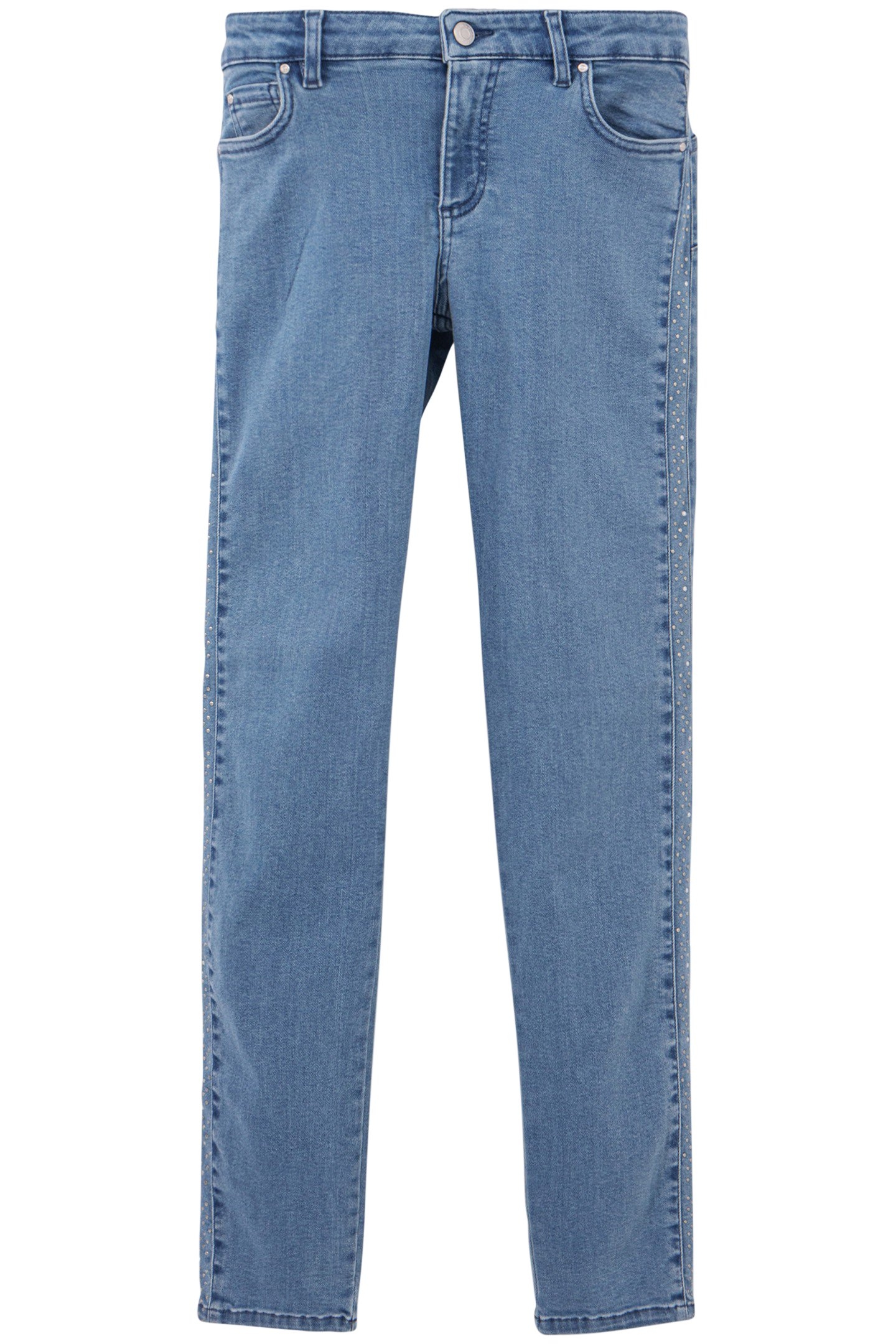 SLIM BLUE WATERLESS POWERSTRETCH STUDDED JEANS 4