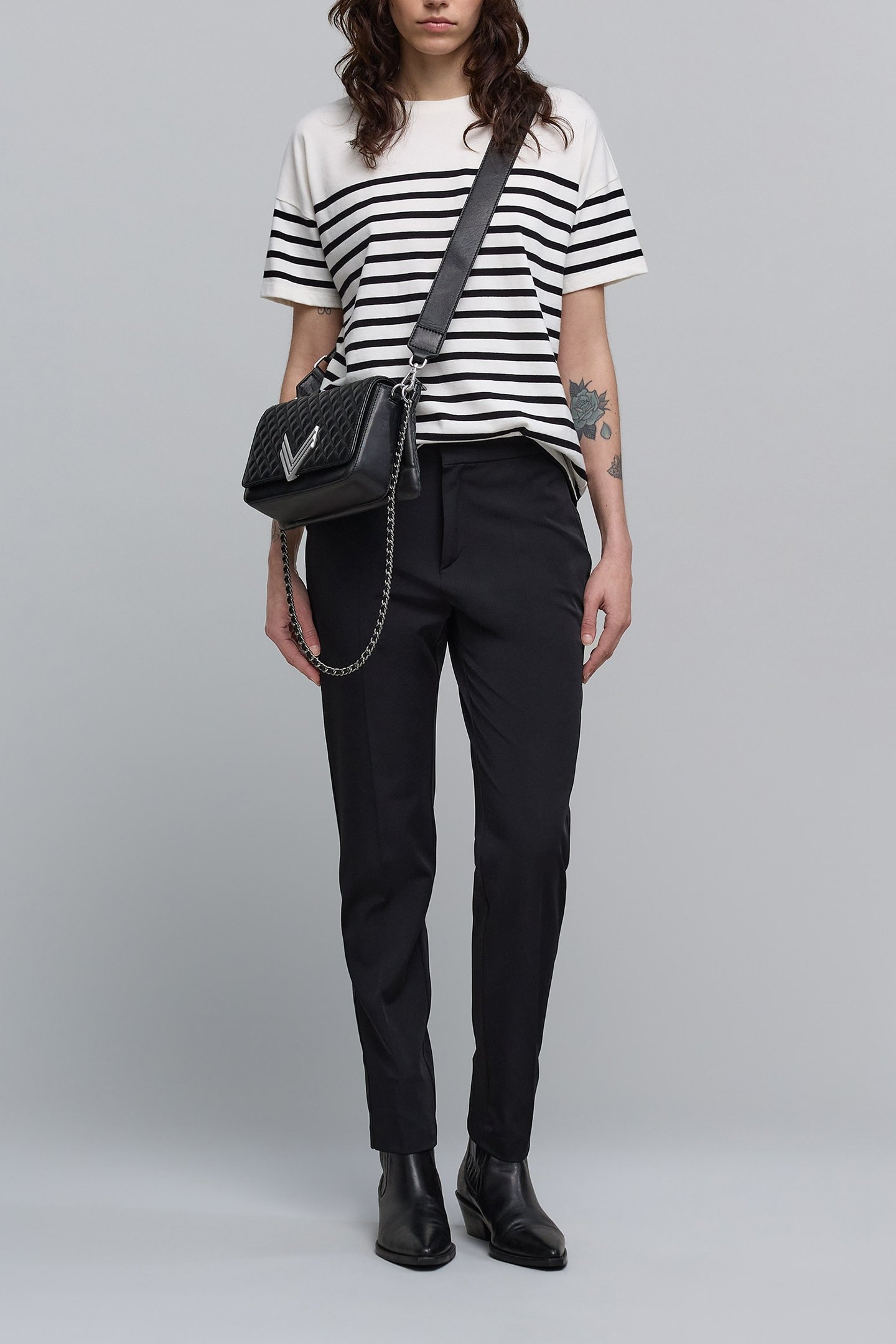 BLACK STRAIGHT-LEG PANTS 5