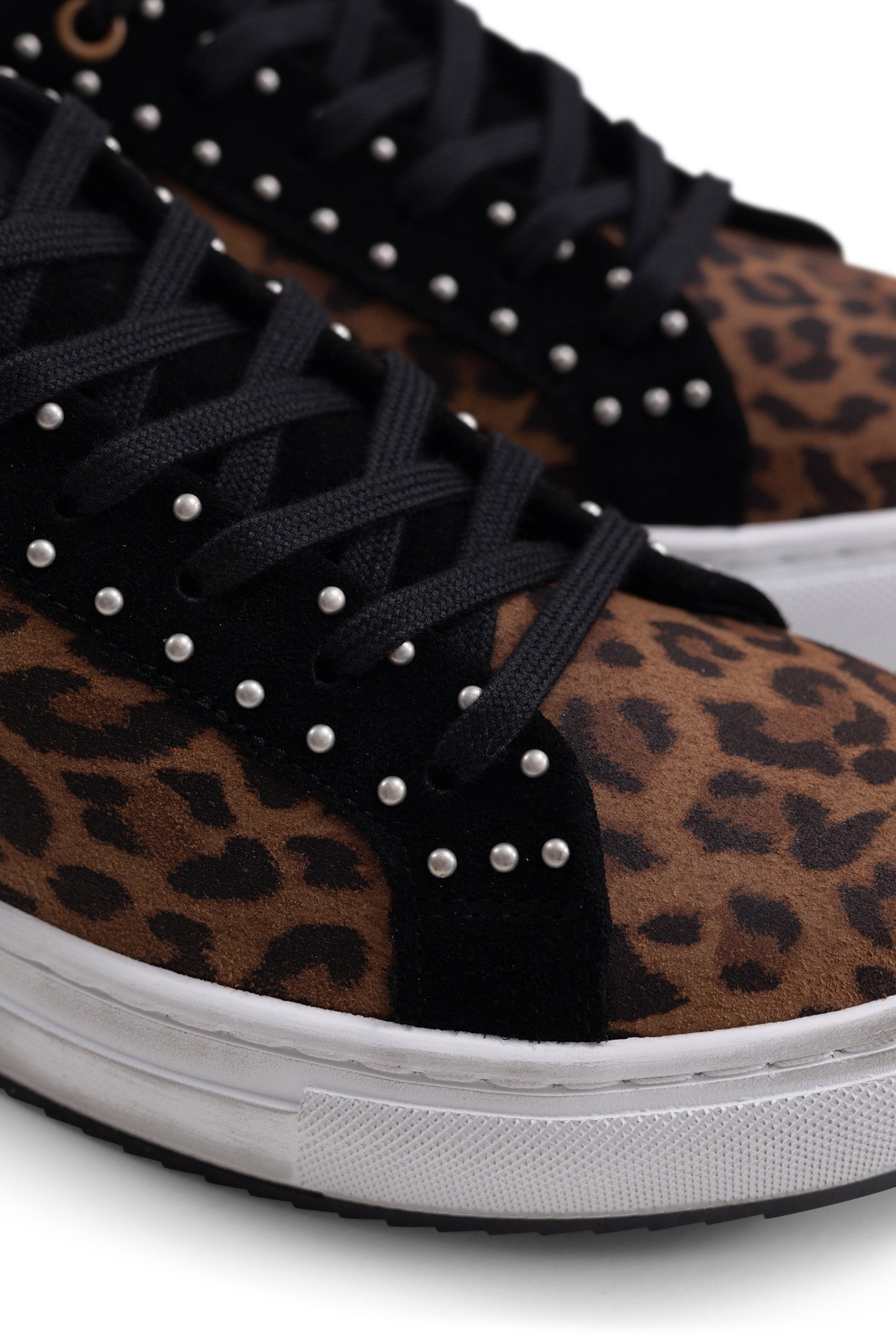BROWN SUEDE LEOPARD PRINT TRAINERS 6