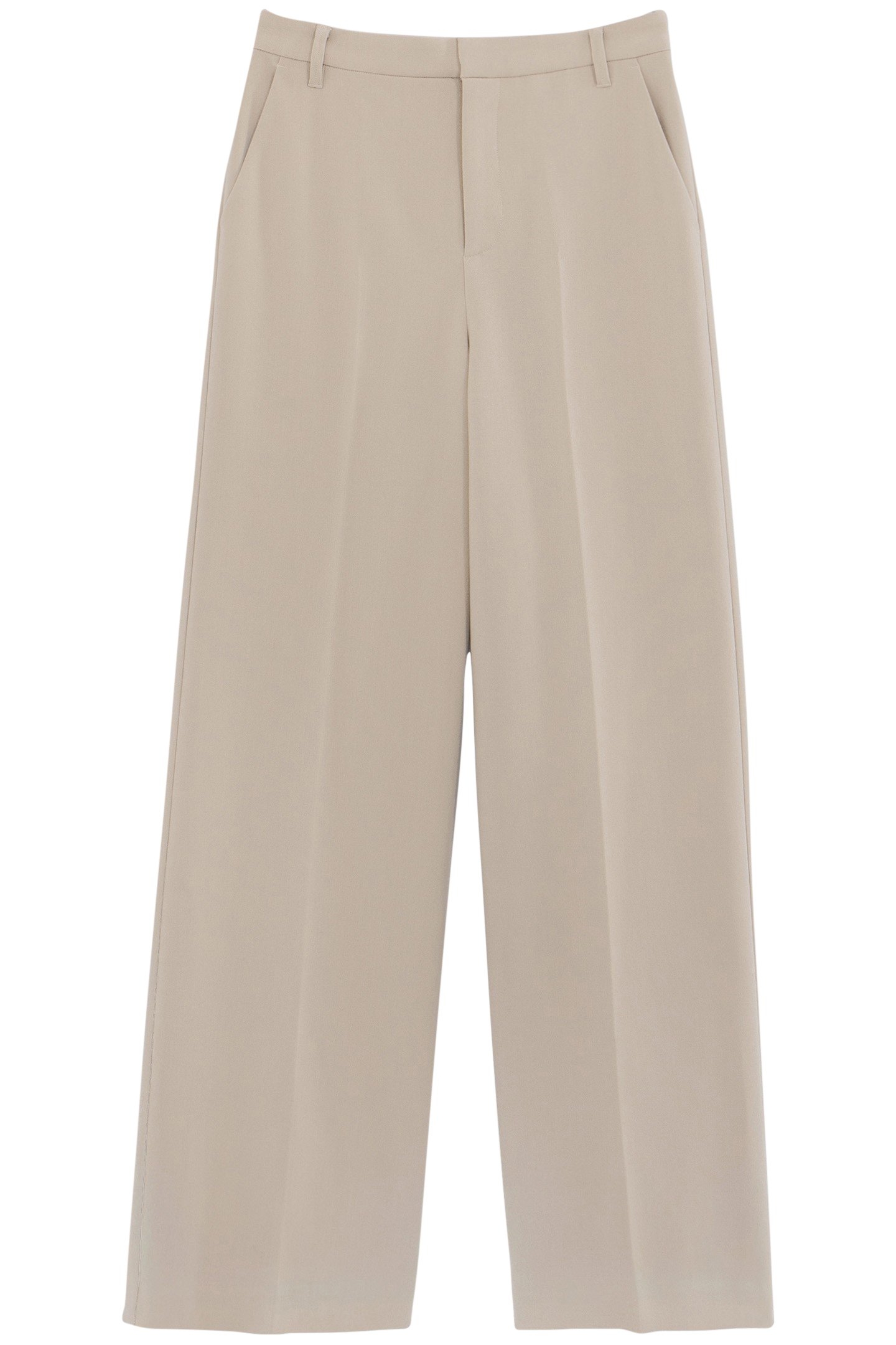 BEIGE RECYCLED POLYESTER SUIT PANTS 4