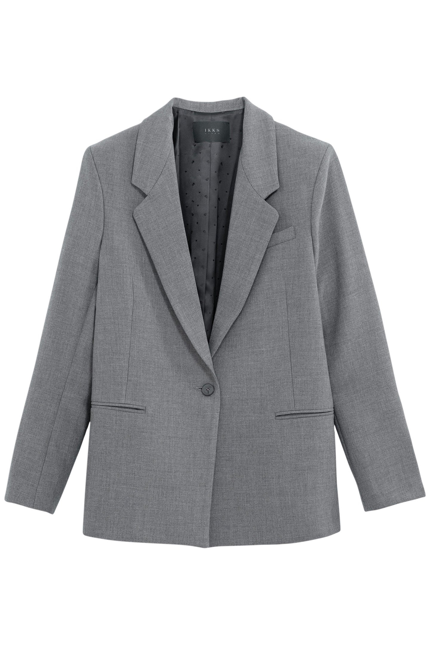 OVERSIZED GREY FAUX-UNI SUIT JACKET 4