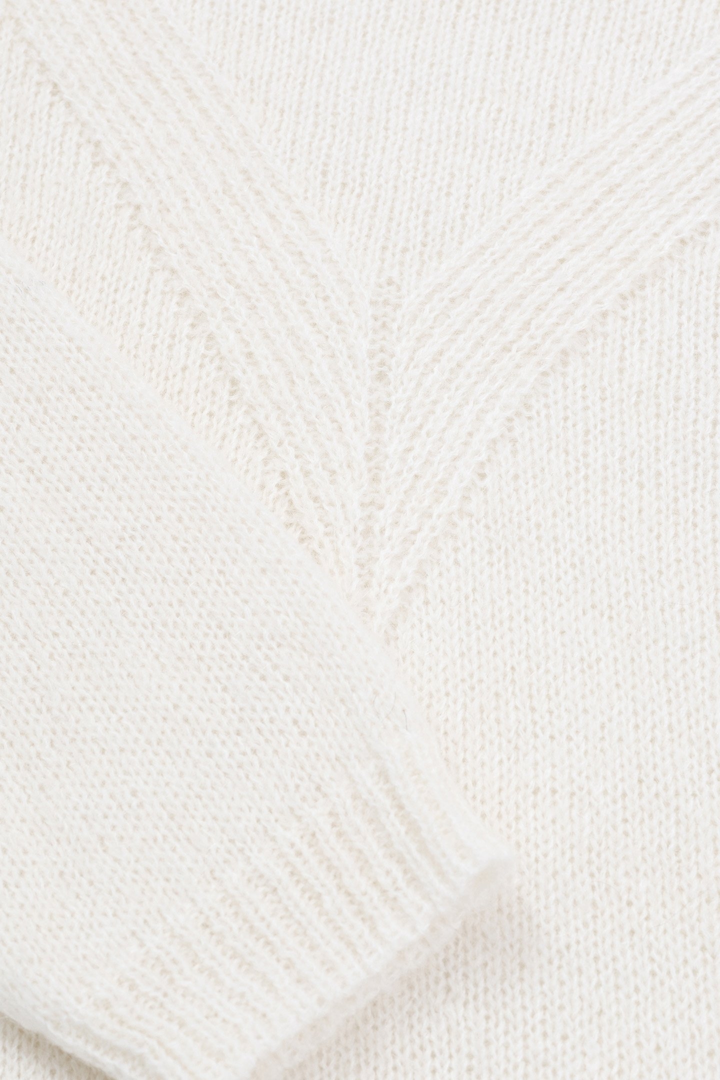 ECRU HERRINGBONE KNIT SWEATER 2