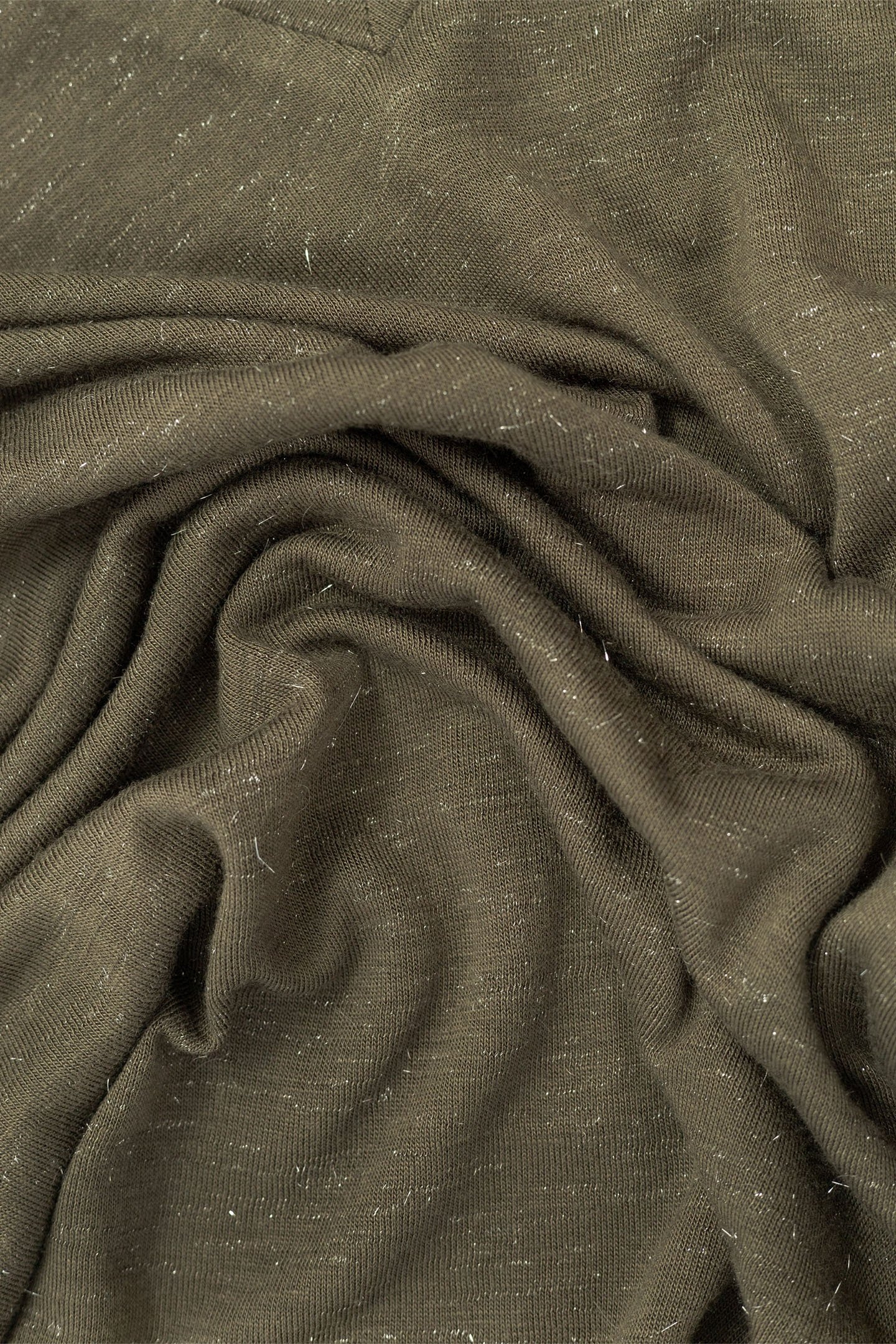 KHAKI LUREX MESH TEE-SHIRT WITH CURB CHAIN DESIGN 3