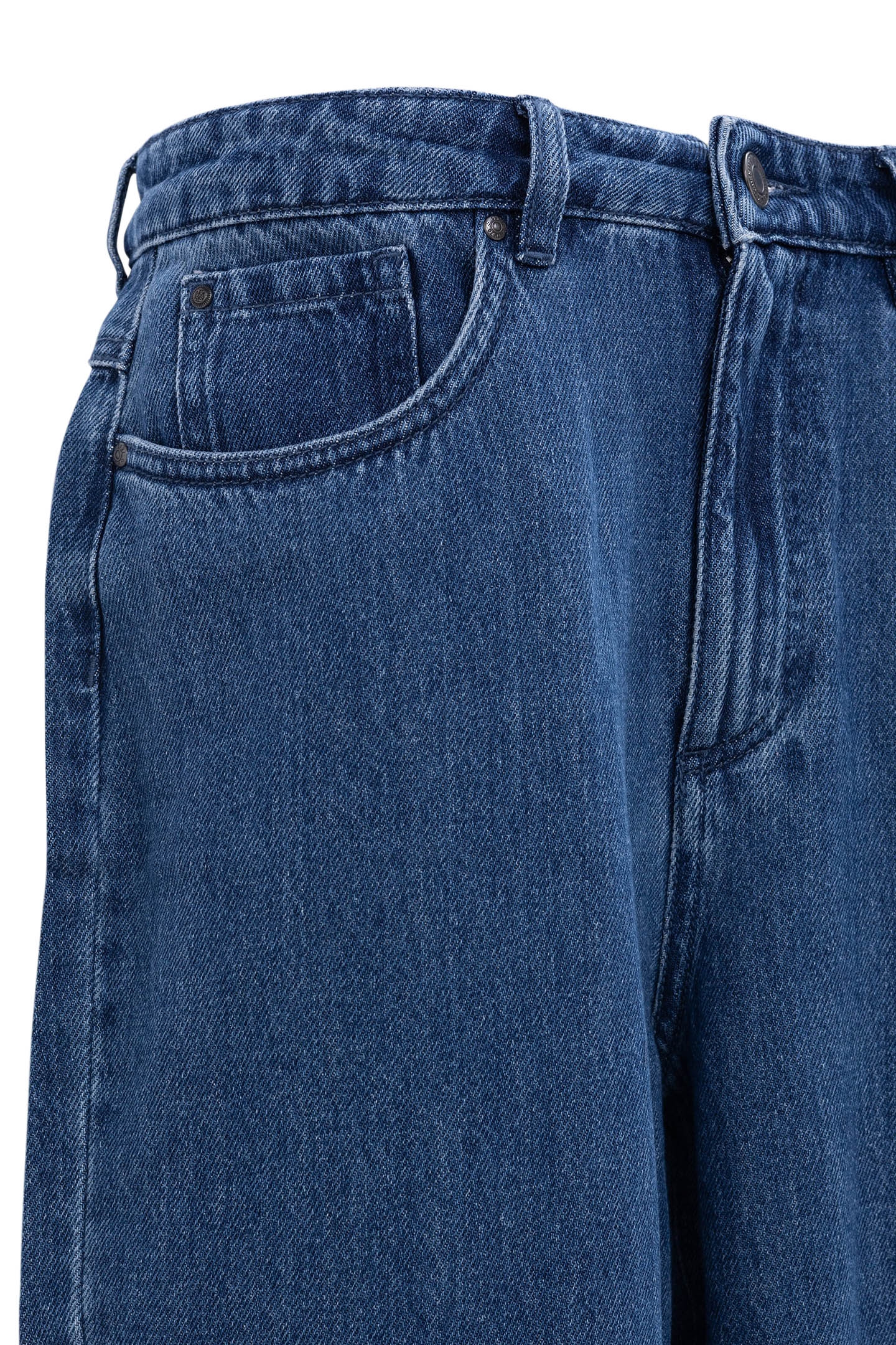 MEDIUM BLUE 7/8 STRAIGHT JEANS 3