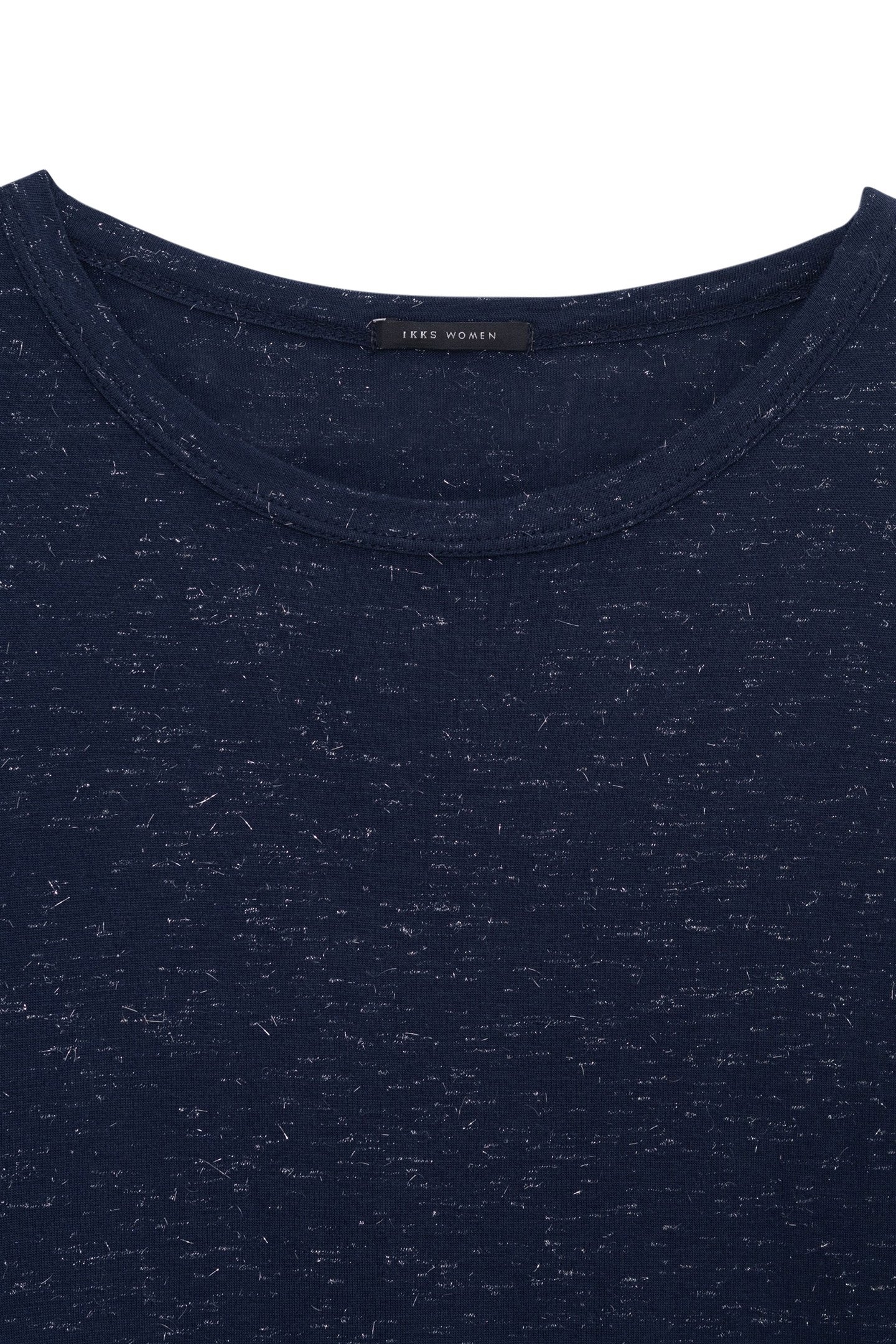 NAVY KNIT TEE WITH LUREX FABRIC 3