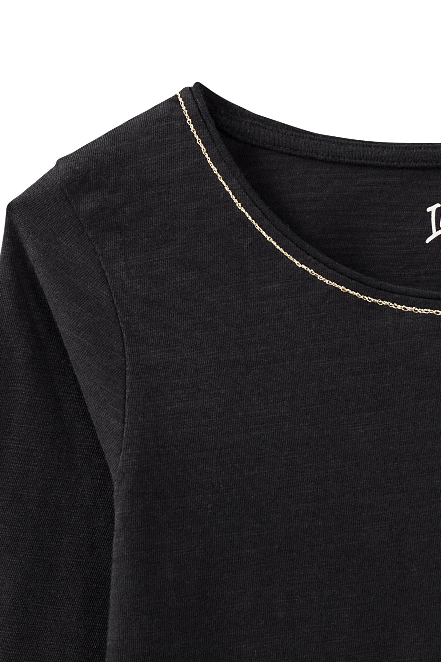 GIRLS’ BLACK ESSENTIALS EMBROIDERED IKKS T.SHIRT 3