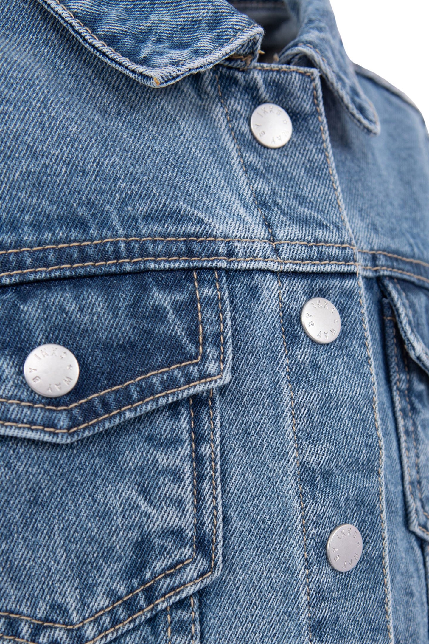 GIRLS’ BLUE WATERLESS DENIM CROPPED JACKET 6