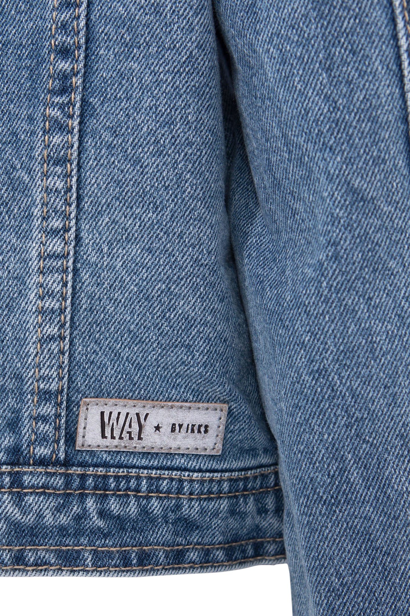 GIRLS’ BLUE WATERLESS DENIM CROPPED JACKET 7