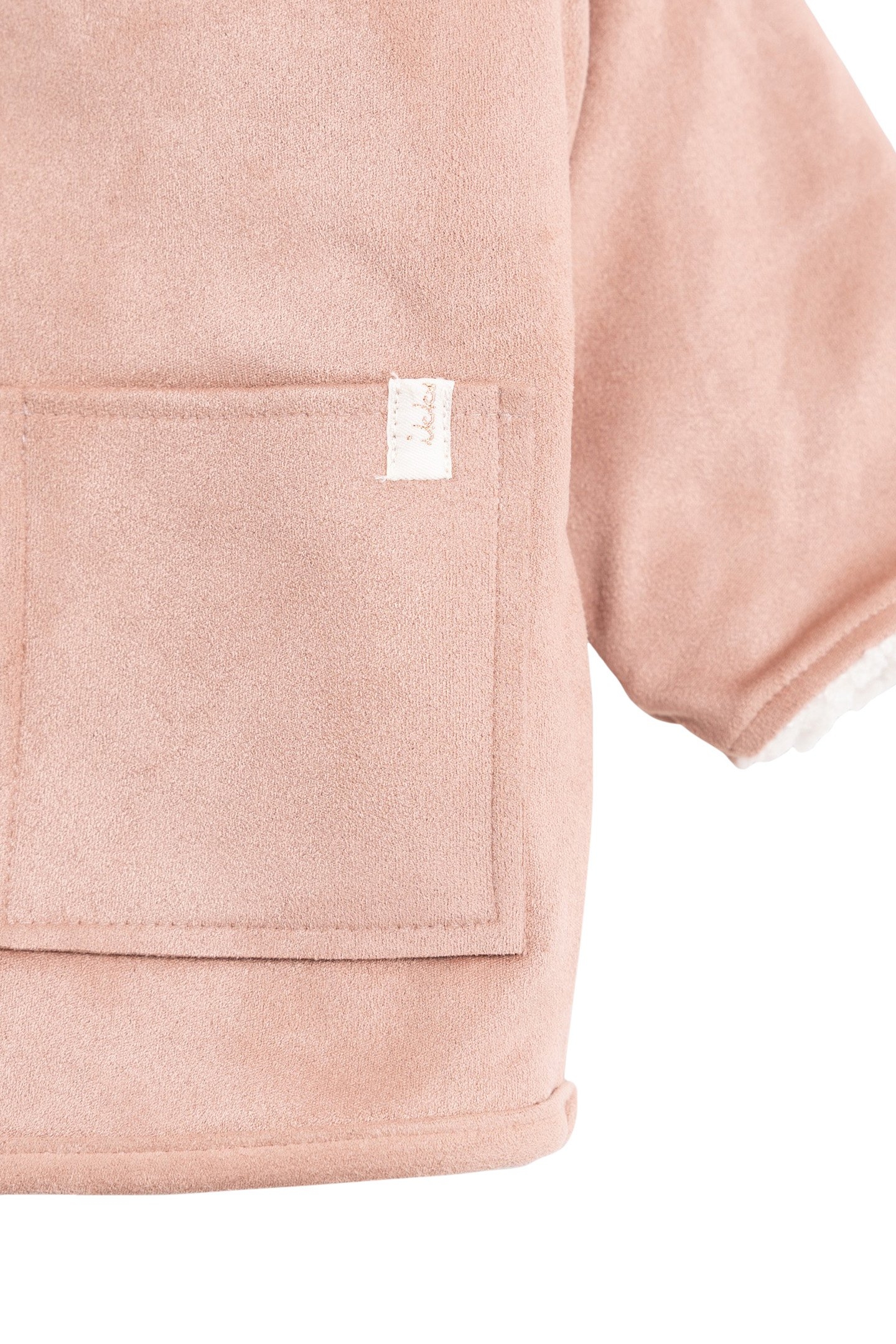 GIRL'S PINK SUEDE AND FUR COAT 4