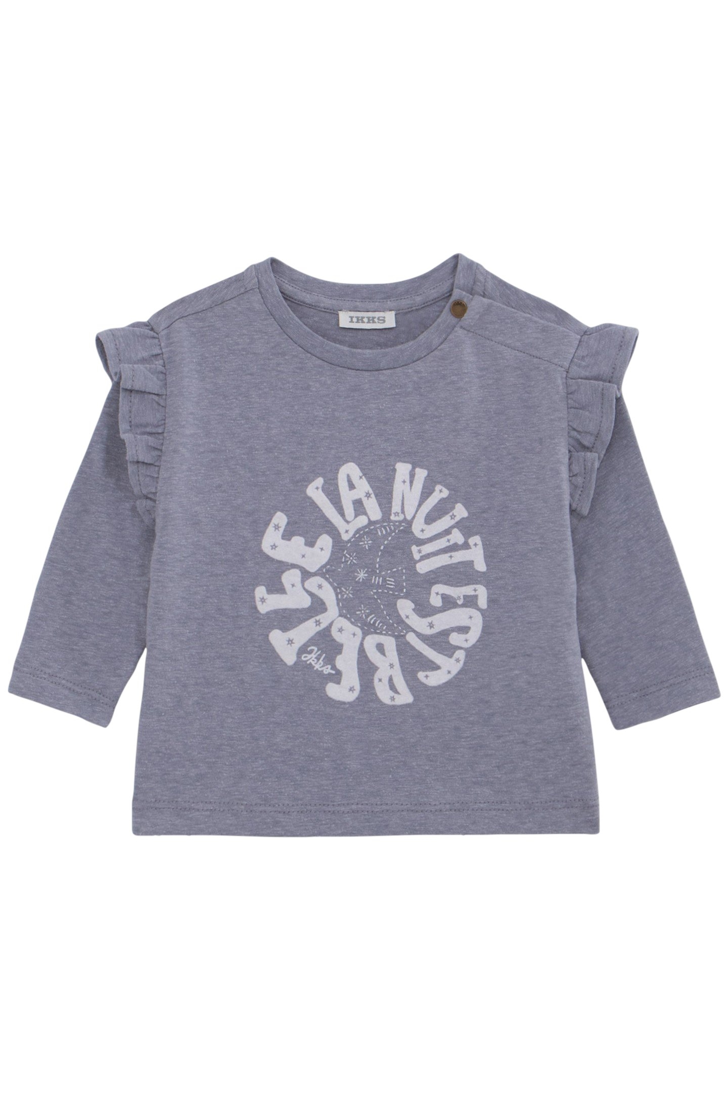 BLUE T-SHIRT FLOCKED WITH BABY GIRL MESSAGE 1