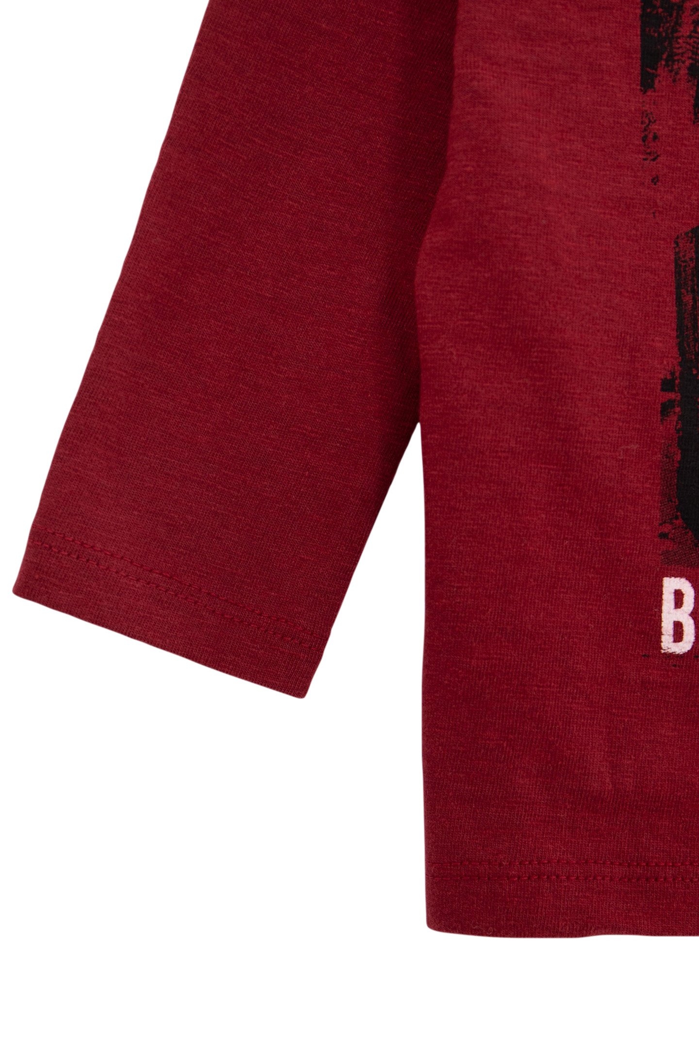 BABY BOY BURGUNDY VISUAL T-SHIRT CAT ROCKER 5